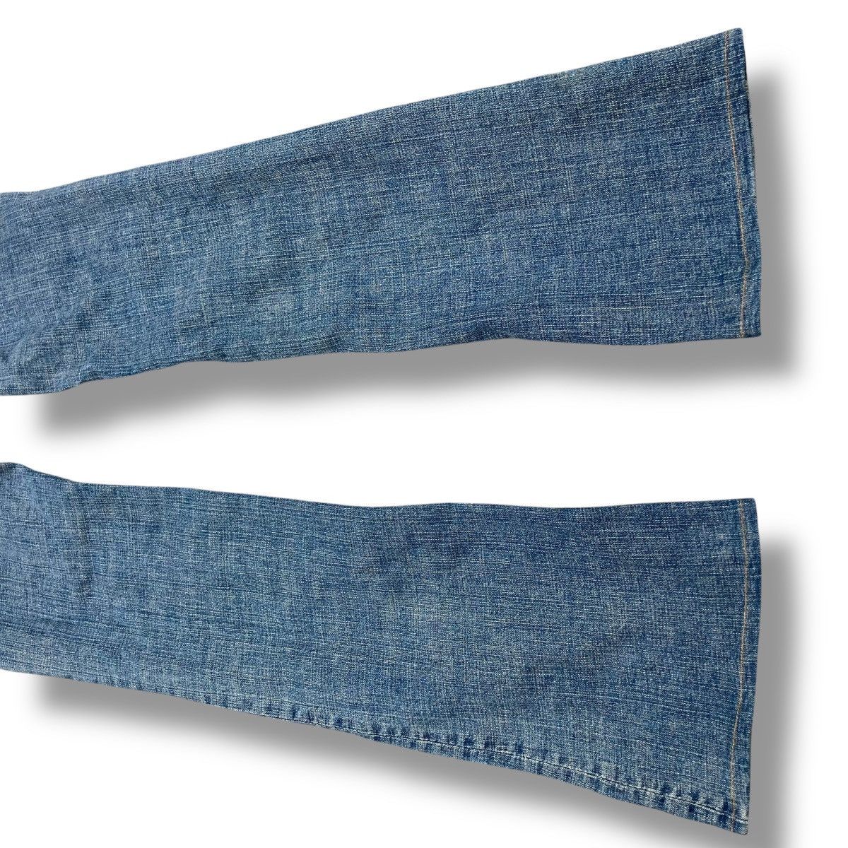 If Six Was Nine 🇯🇵 VINTAGE BRAPPERS SPIRAL CUT FLARE DISTRESSED DENIM PANTS Size 28" / US 6 / IT 42 - 9 Thumbnail