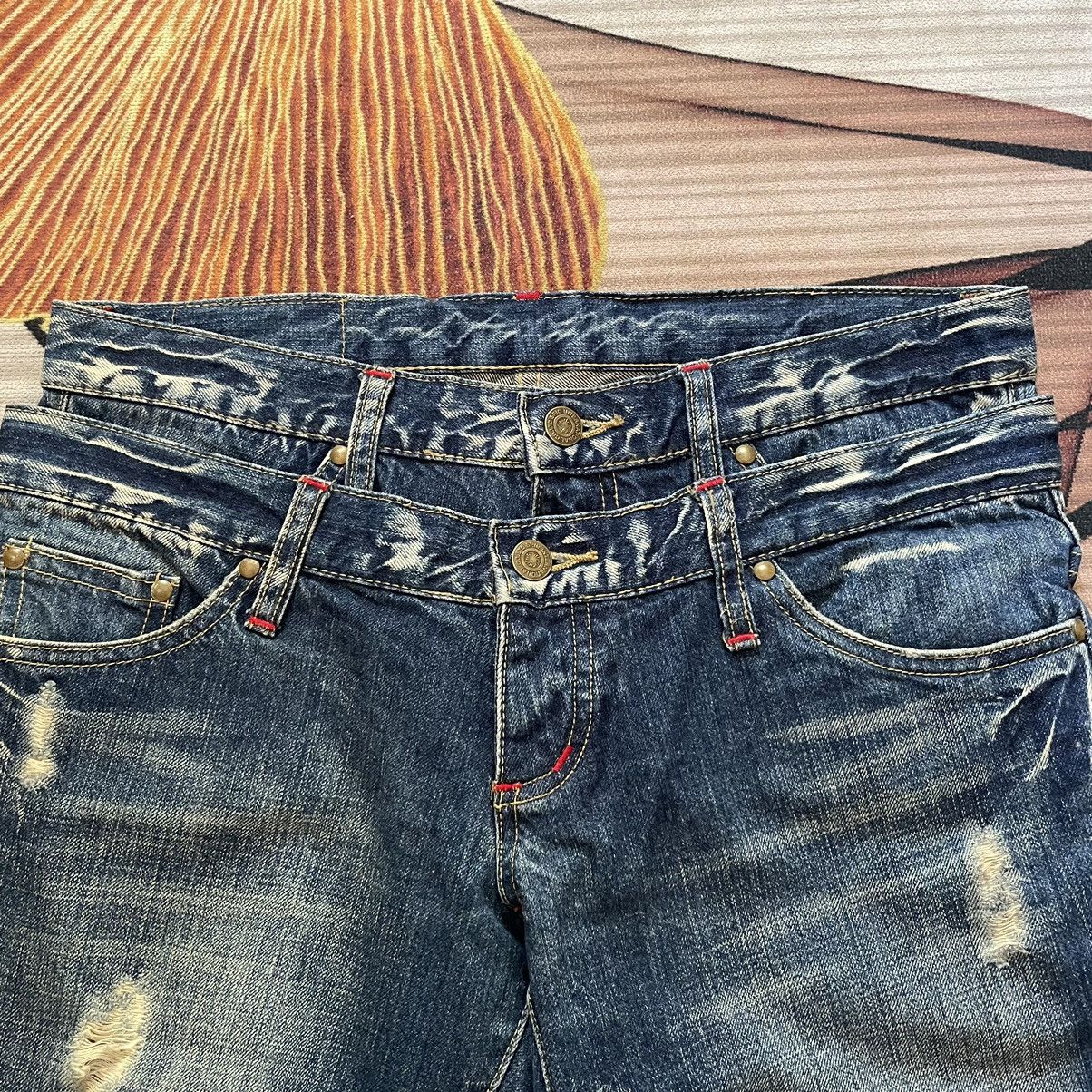 Japanese Brand Vintage Tornado Mart Double Waist Punk LGB Denim Size US 31 - 3 Thumbnail