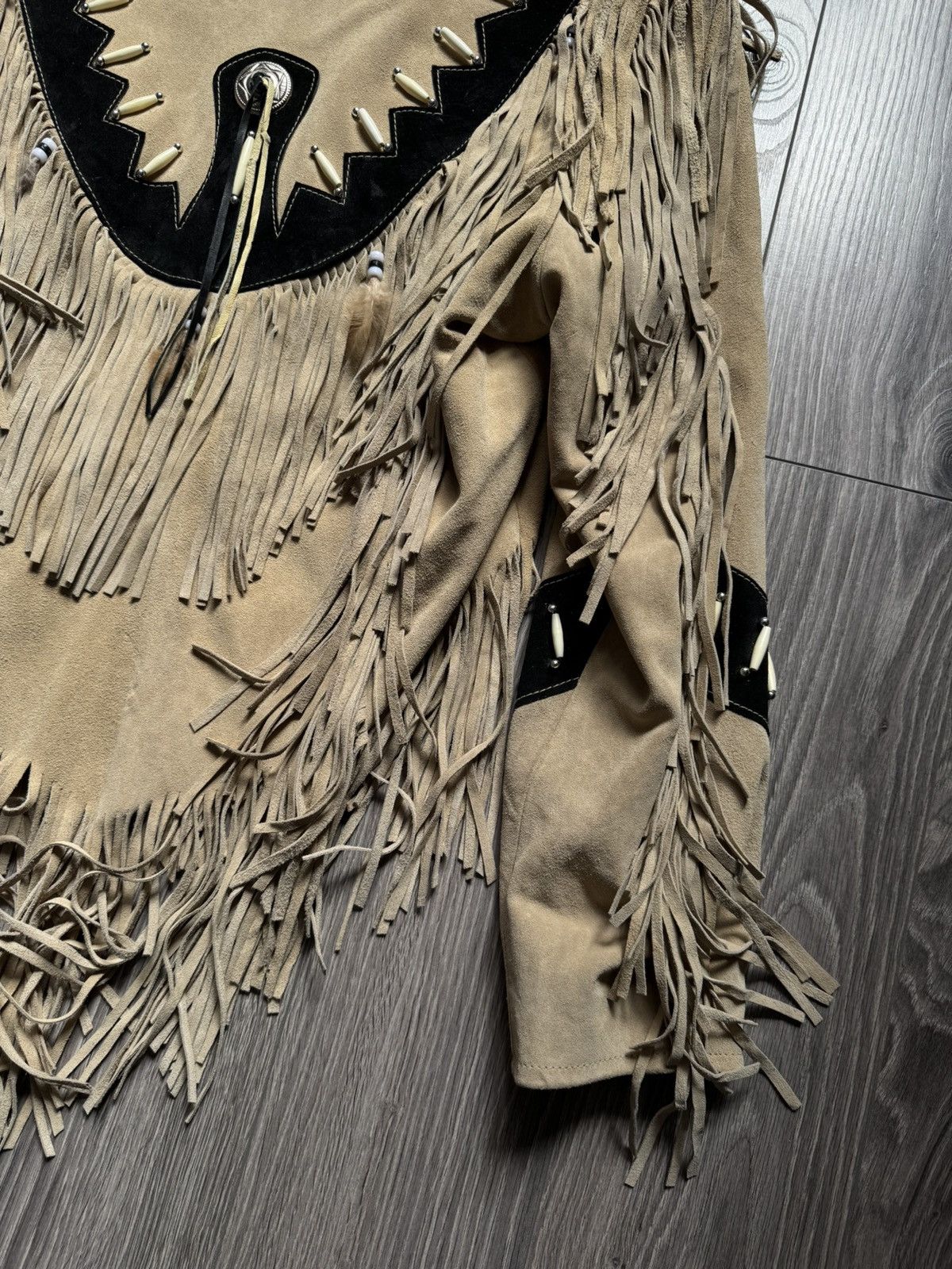 MDK Real Leather Mens Suede Fringe Cowboy western jacket L Size US L / EU 52-54 / 3 - 9 Thumbnail