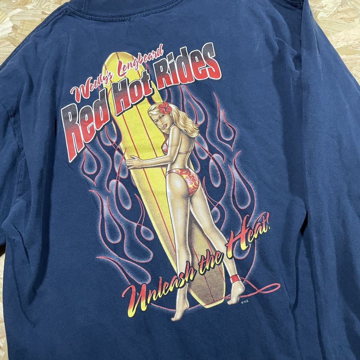 Vintage Vintage thrashed Woodys Longboards Tee shirt L Hawaii Y2K Grailed