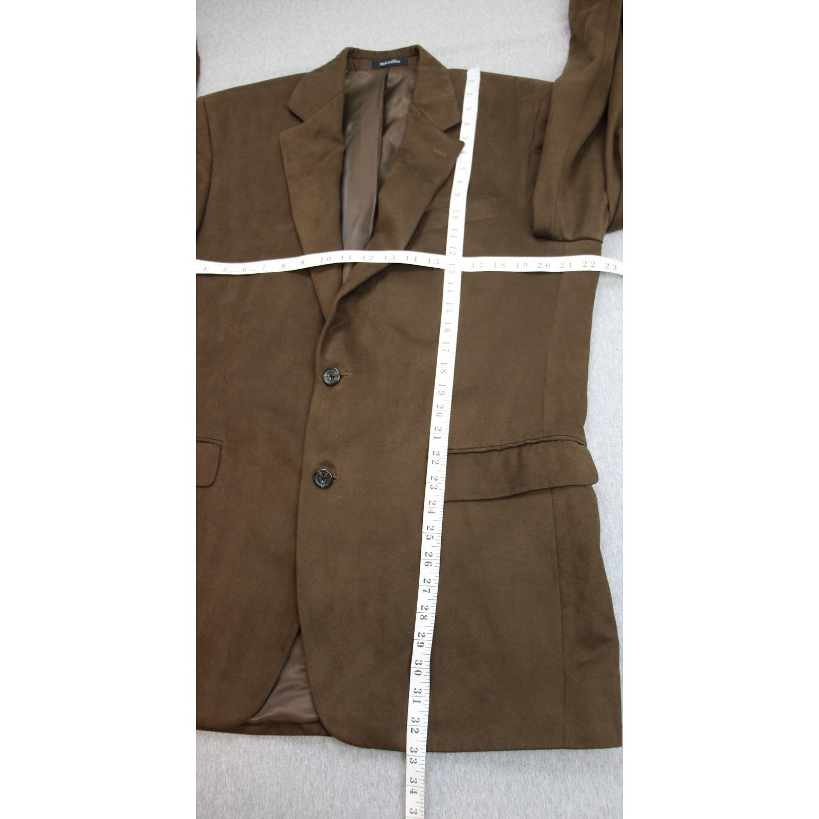Lauren Ralph Lauren Ralph Lauren Blazer Mens 42L Brown Microfiber Faux-Suede Size 42L - 9 Thumbnail