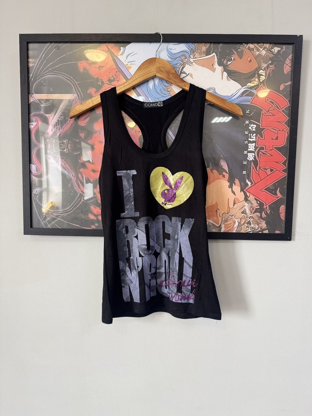Playboy Y2K Playboy Lips Rabbit Mesh Back Tank Top T-shirt Size M / US 6-8 / IT 42-44 - 1 Thumbnail