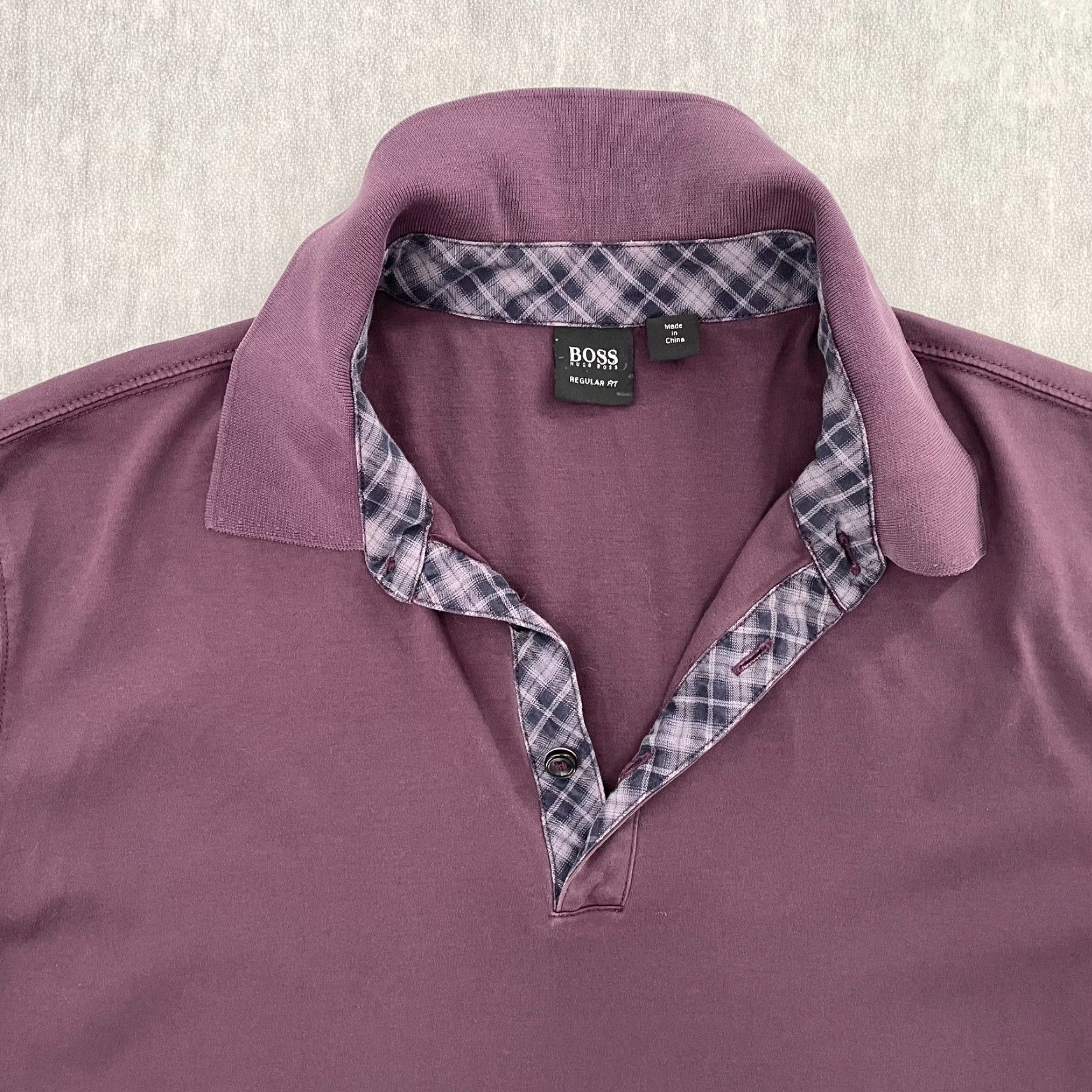 Hugo Boss VINTAGE HUGO BOSS Polo Shirt Men Medium Purple Casual Designer 90s Logo Size US M / EU 48-50 / 2 - 3 Thumbnail