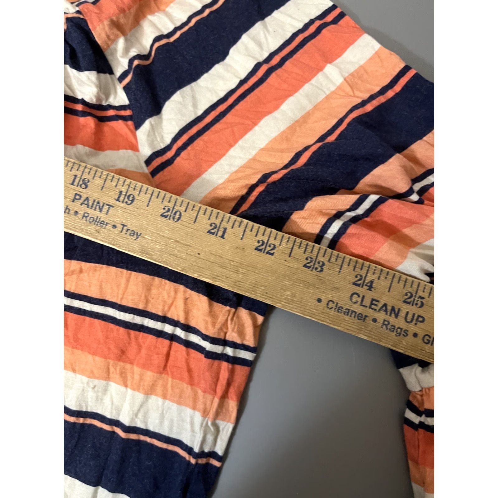 Michael Kors Michael Kors Blouse Women's XL Multicolor Striped Ruffle 3/4 Sleeve Round Neck Casual Size XL / US 12-14 / IT 48-50 - 5 Thumbnail