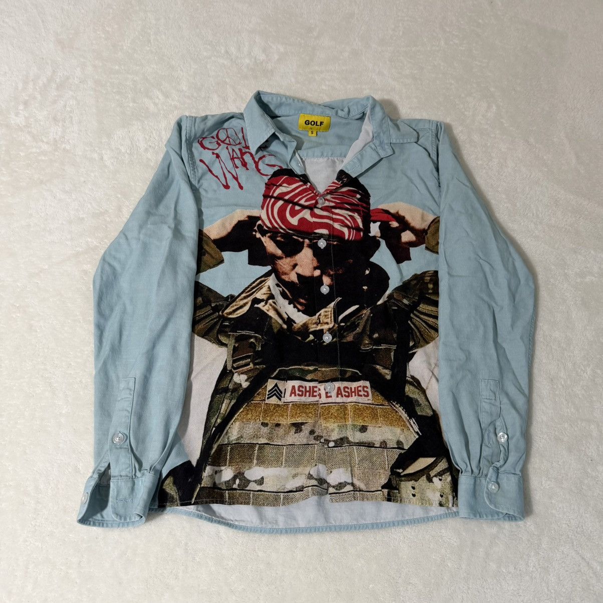 Golf Wang Golf Wang Ashes 2 Ashes Button Up Shirt Size US S / EU 44-46 / 1 - 1 Thumbnail