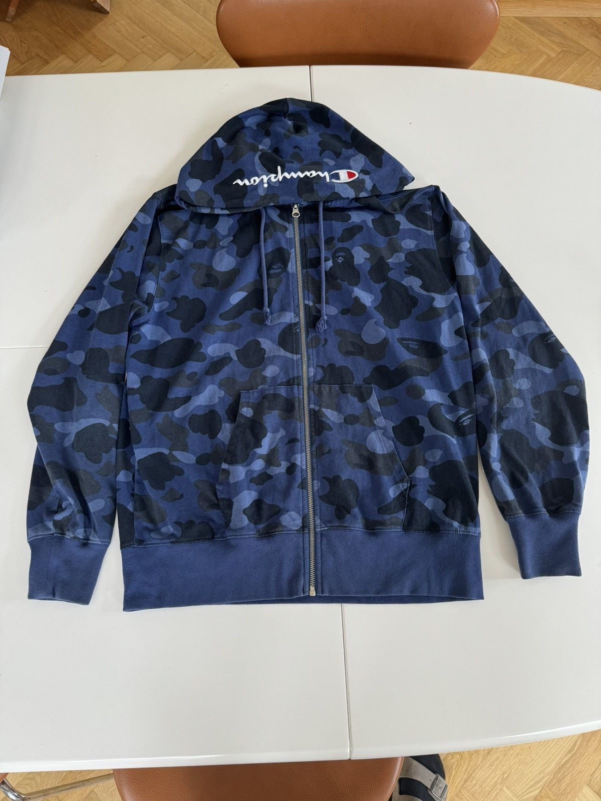 Bape Champion Bape x Champion Color Camo Hoodie Grailed