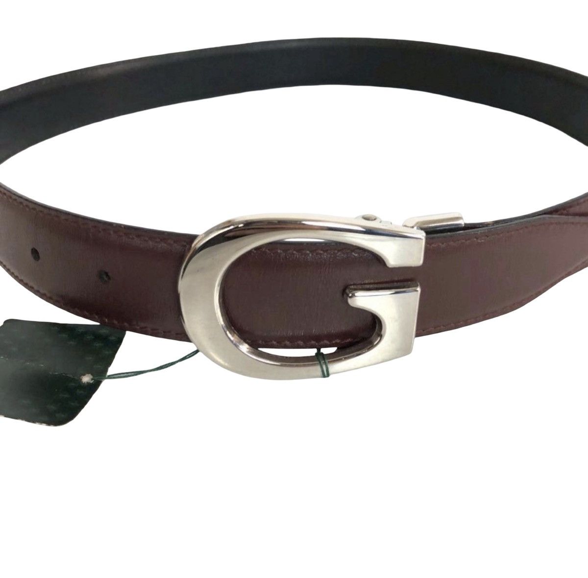Gucci Gucci G-Buckle Leather Belt Wine Red/Silver Tom Ford Era Size ONE SIZE - 3 Thumbnail