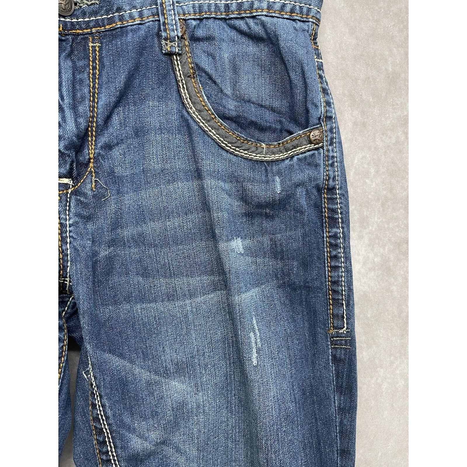 Other Seven 7 Jeans Mens Size 36x34 Premium Blue Denim Flap Pocket Size US 36 / EU 52 - 3 Thumbnail
