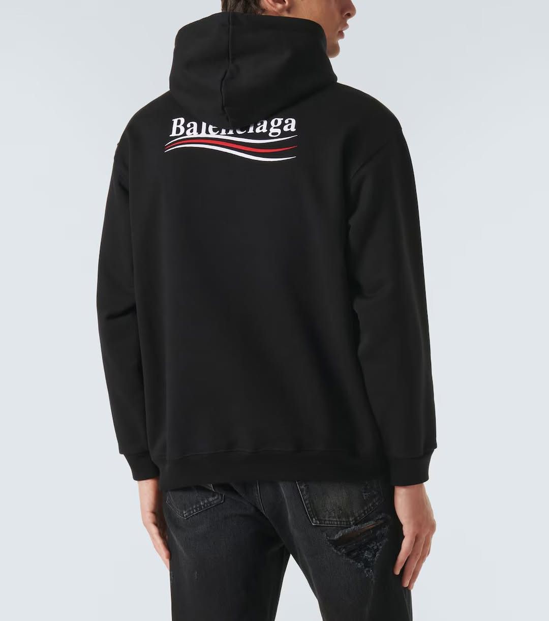Balenciaga Balenciaga Black Political Campaign Logo Hoodie Size US S / EU 44-46 / 1 - 4 Thumbnail