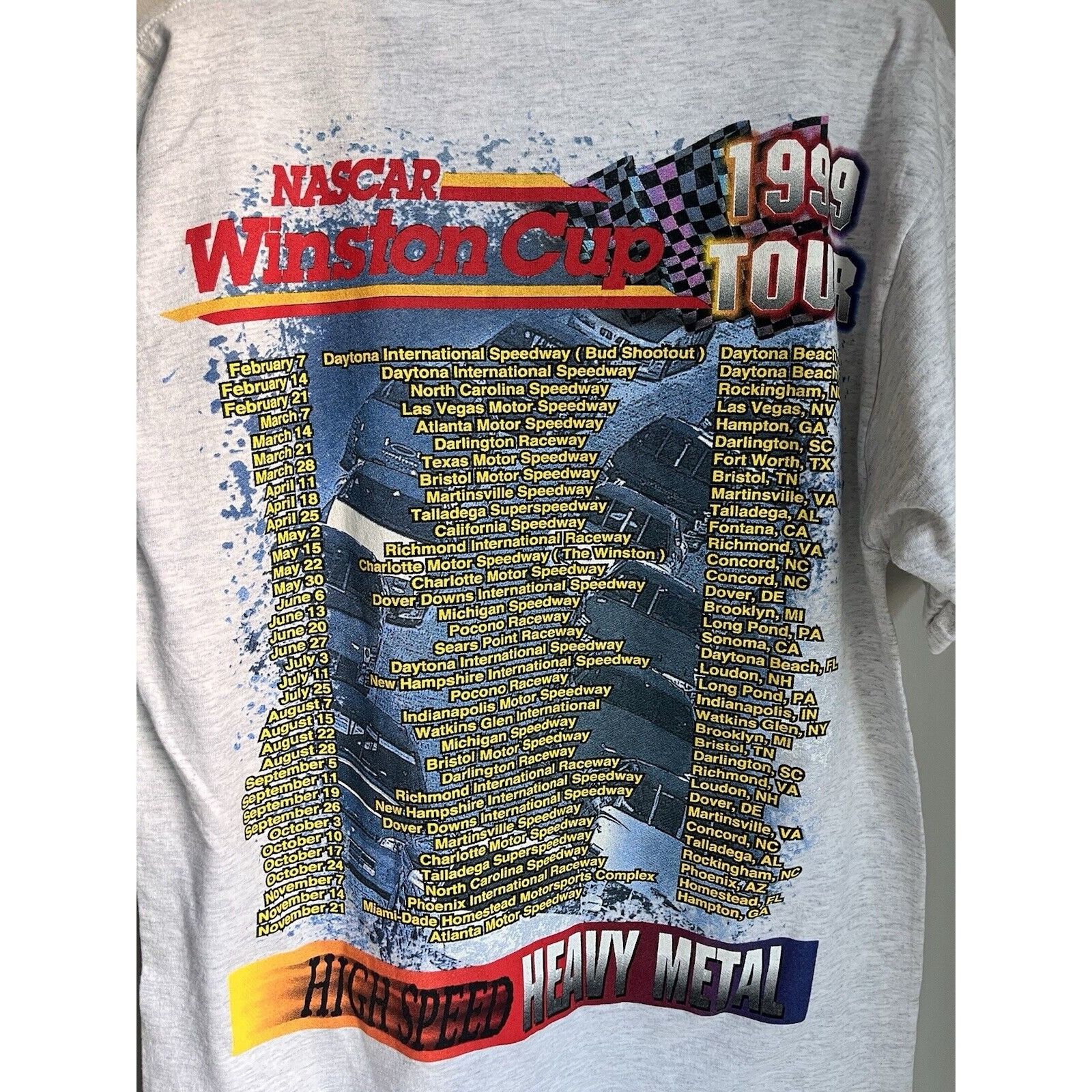 NASCAR NEW VINTAGE NASCAR RACING WINSTON CUP 1999 TOUR T SHIRT MENS Size US L / EU 52-54 / 3 - 4 Thumbnail