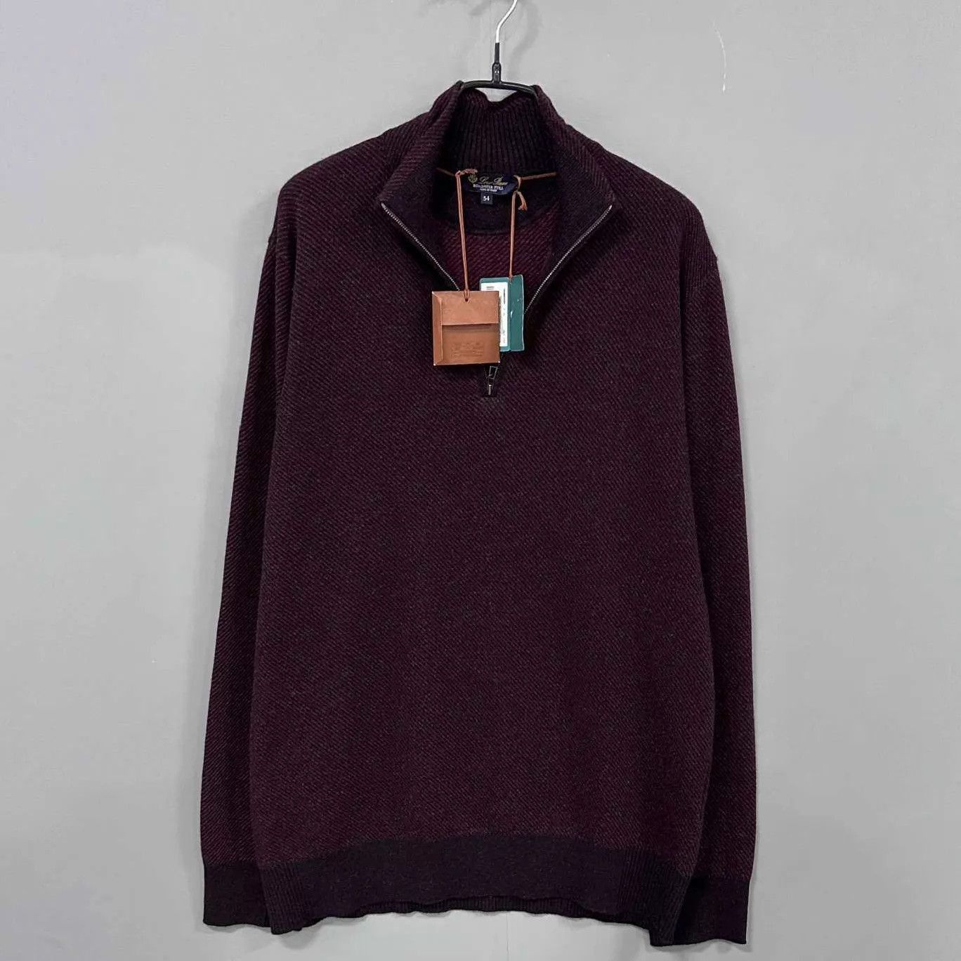 Loro Piana Red Zip Neck Long Sleeve Sweater Size US L / EU 52-54 / 3 - 1 Thumbnail