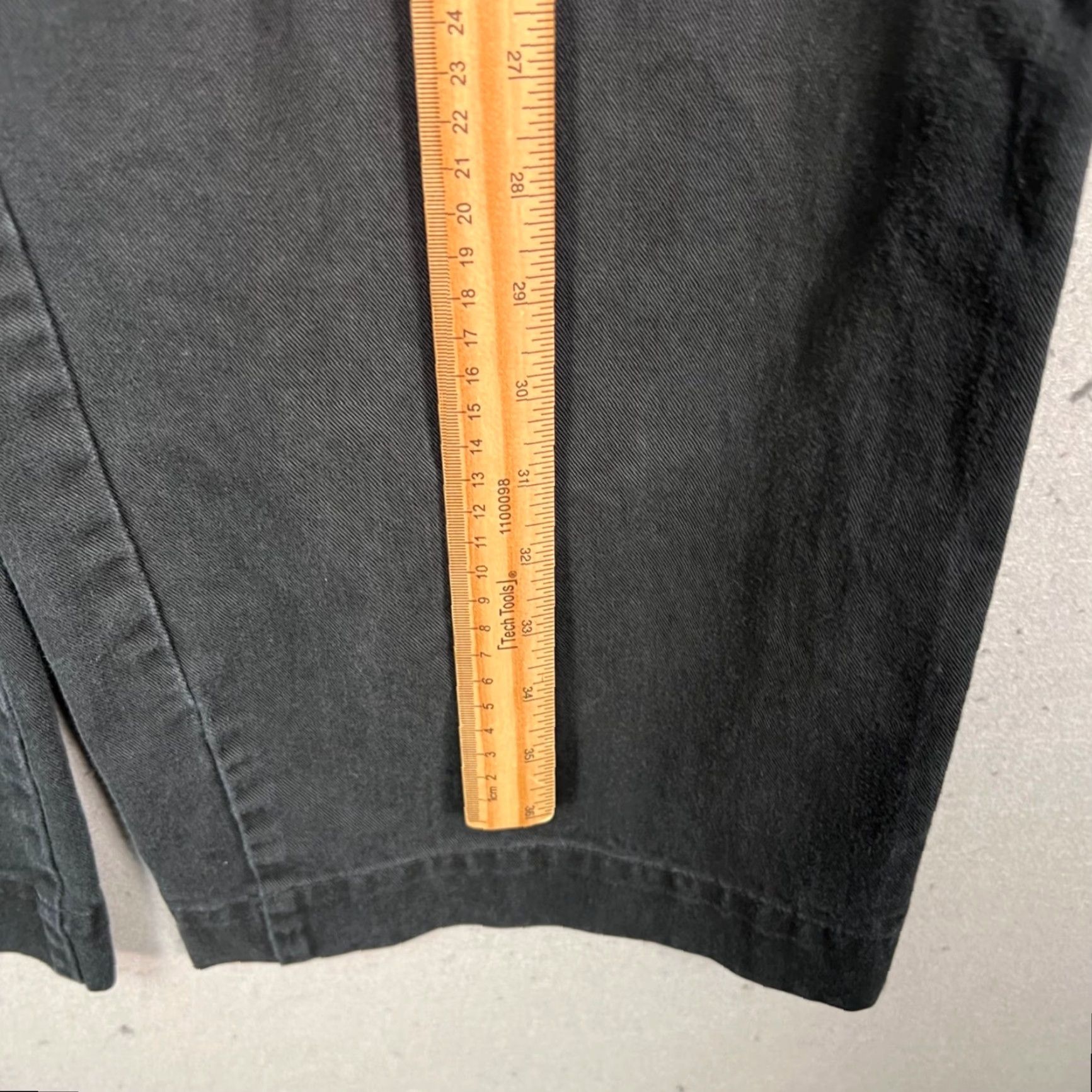 Uniqlo UNIQLO U Womens Size 8 Black High-Waisted Wide-Leg Cotton Pants With Belt Size 30" / US 8 / IT 44 - 6 Thumbnail