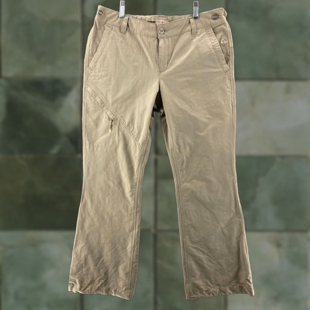 ASCENO Ascend Womens Cargo Pants Size 6 Beige Comfort Stretch Work Travel Size 28" / US 6 / IT 42 - 1 Thumbnail