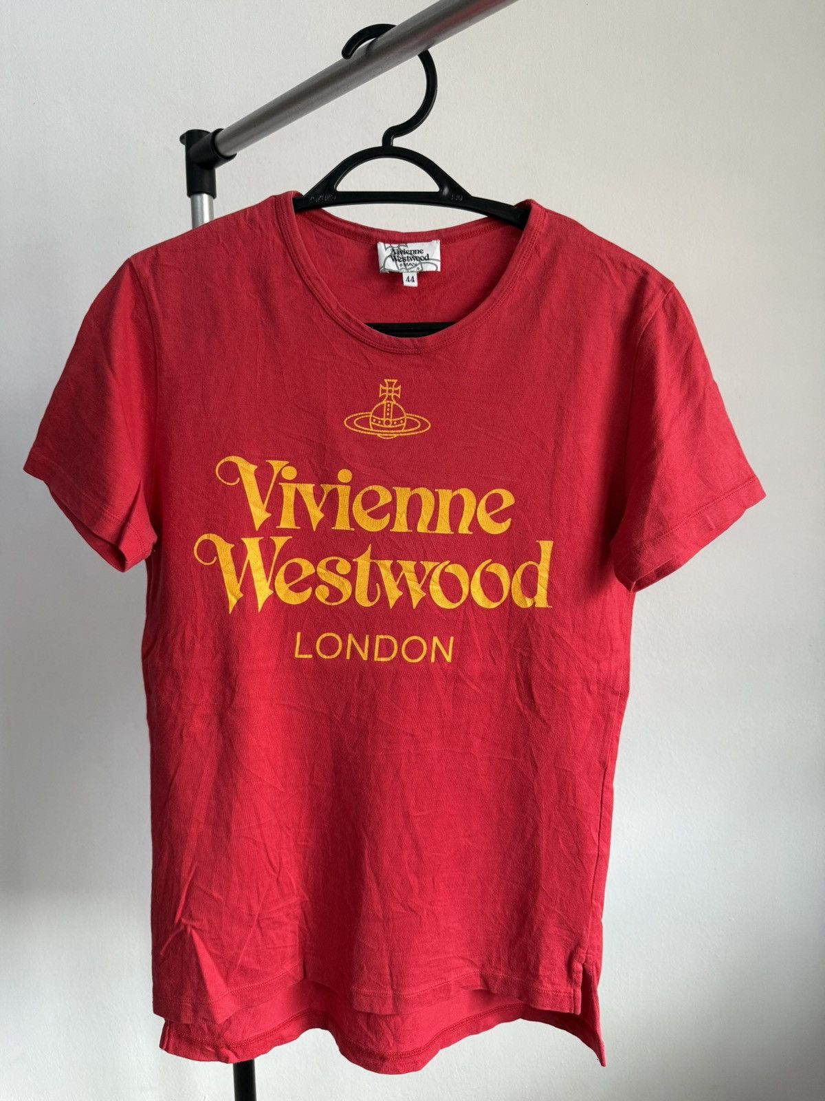 Vivienne Westwood London Spell Out Tee in Red, Men's (Size Xs)