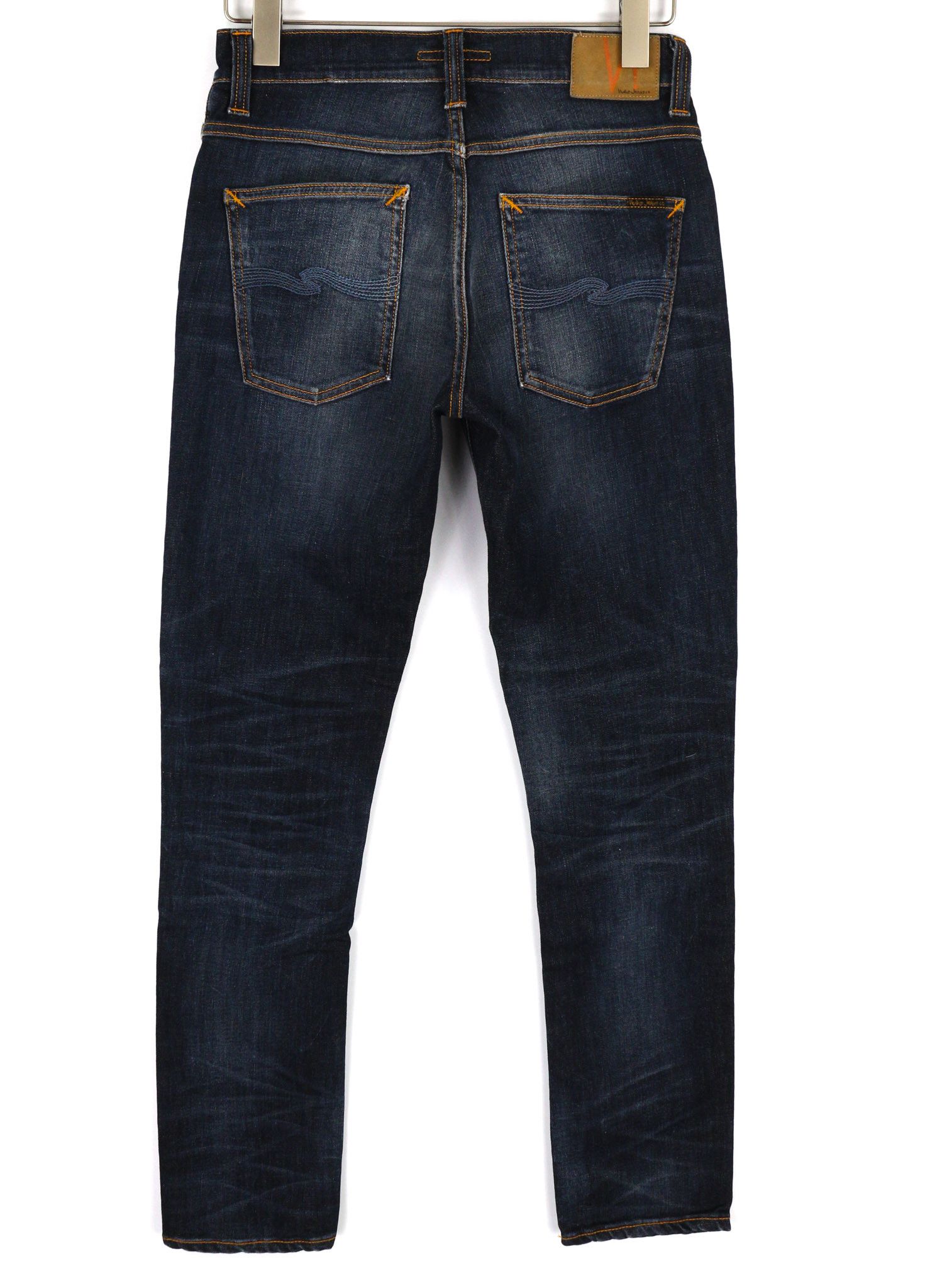 Nudie Jeans GRIM TIM W29/L32 Bossa Jukta Organic Washed Dark Blue 81629 Size US 29 - 2 Thumbnail