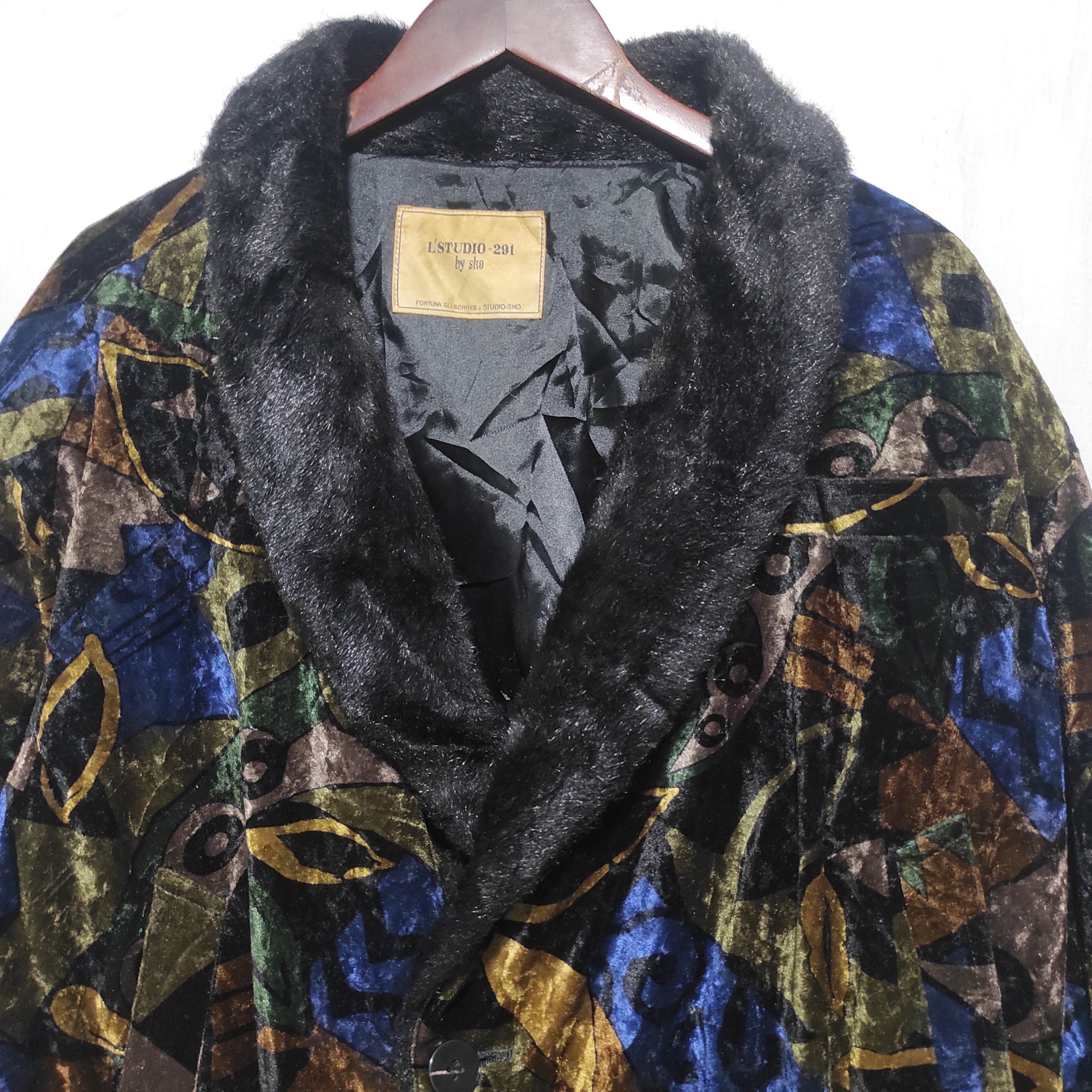 If Six Was Nine 🔥RARE L’STUDIO VELVET CARDIGAN FUR BLAZER COAT Size M / US 6-8 / IT 42-44 - 2 Thumbnail