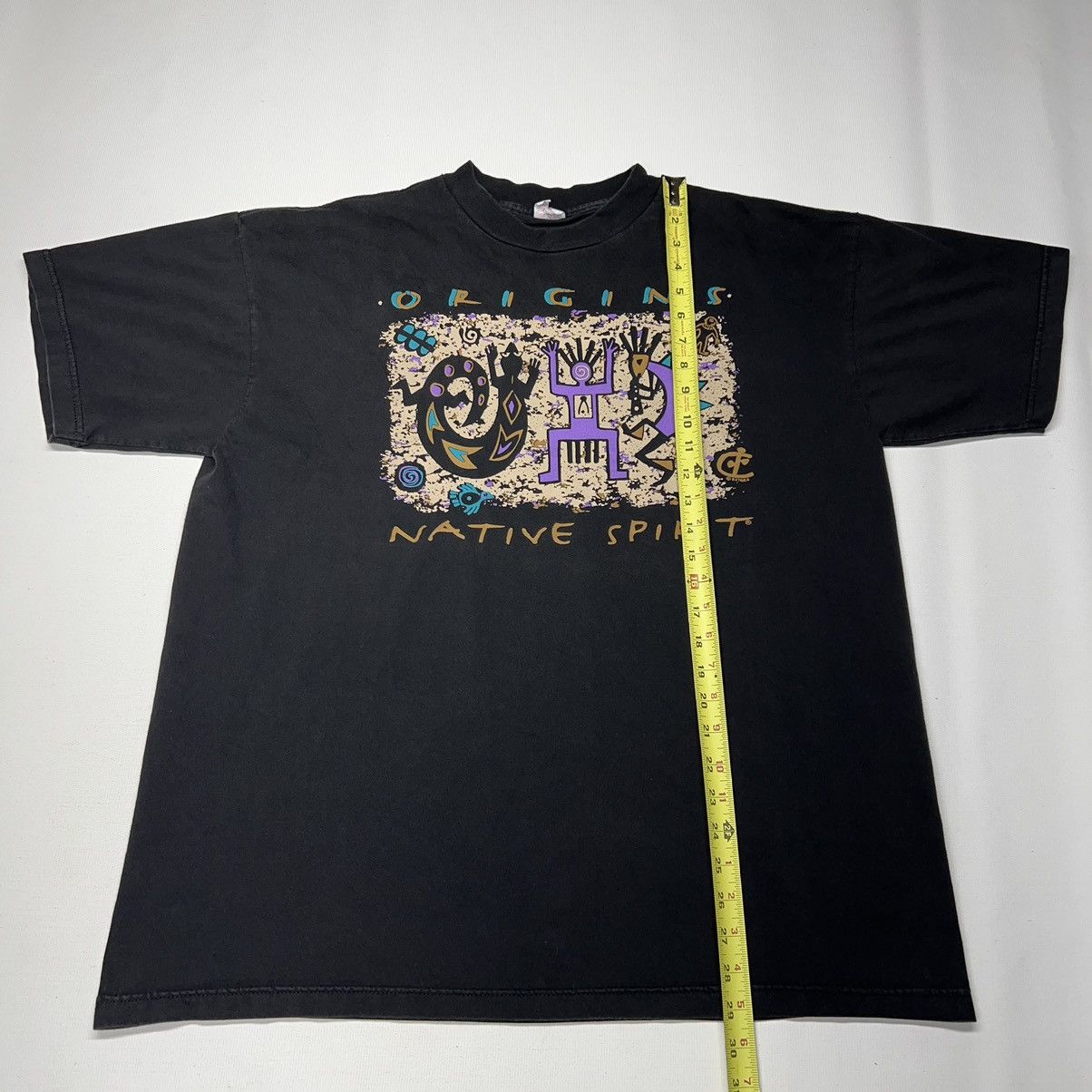Vintage Sandals Tee Shirt Black Native Spirit Faded Graphic Y2K Size US XL / EU 56 / 4 - 11 Thumbnail