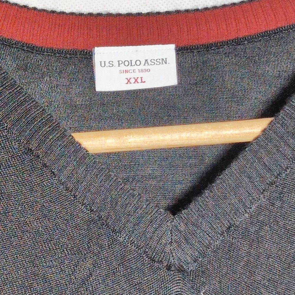 U.S. Polo Assn. US Polo Assn. Wool Blend XXL Men's Black Sweater Lightweigh Size US XXL / EU 58 / 5 - 3 Thumbnail