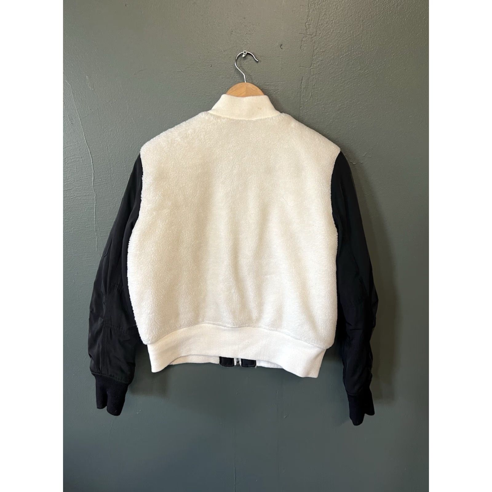 Topshop Topshop Womens White Black Fleece Long Sherpa Jacket Size 6 Size M / US 6-8 / IT 42-44 - 2 Thumbnail