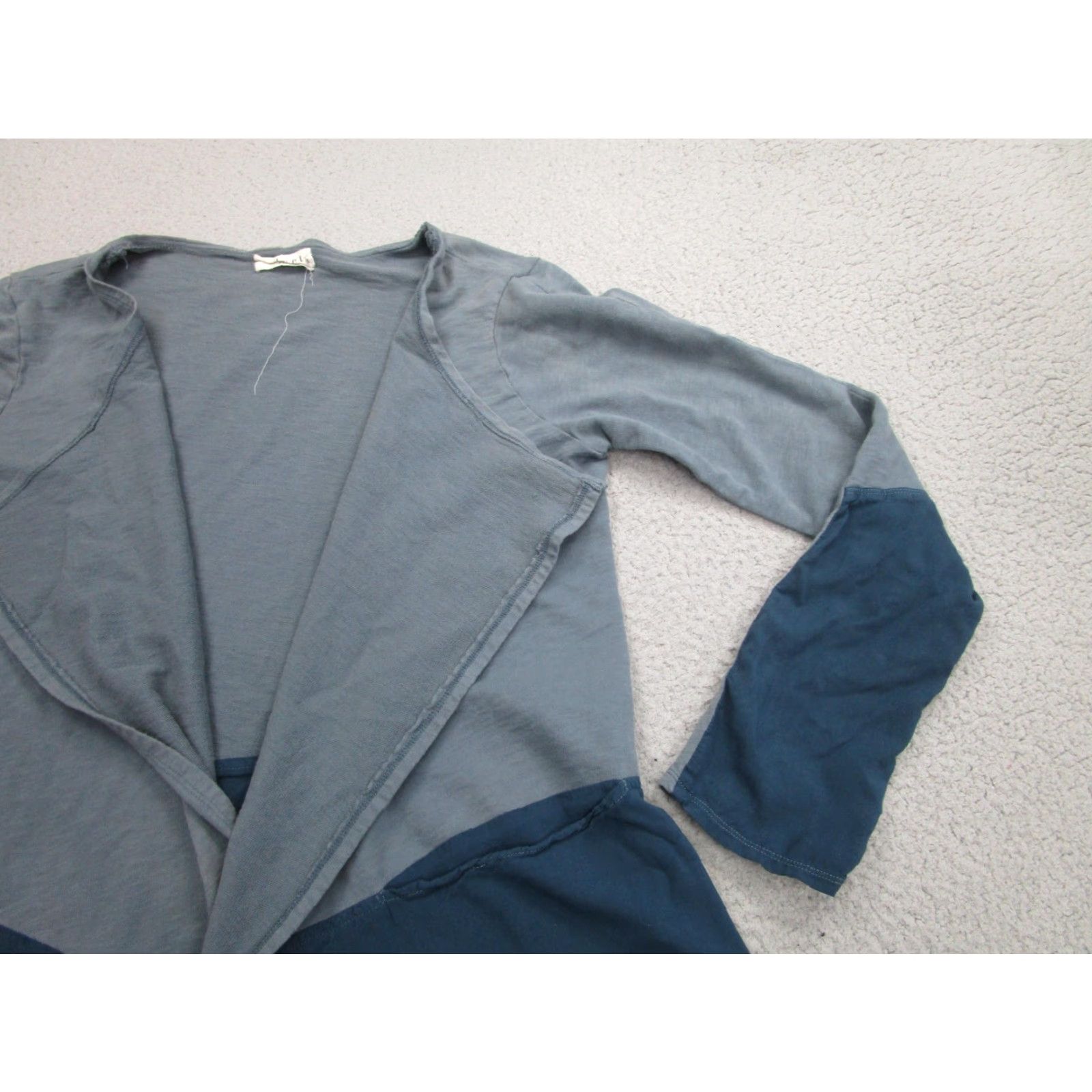 Velvet Velvet by Graham & Spencer Blouse Womens M Blue Colorblock Tunic Long Sleeve USA Size M / US 6-8 / IT 42-44 - 2 Thumbnail