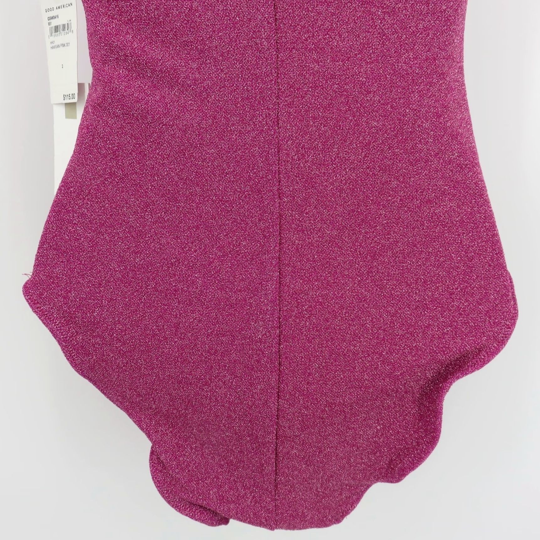 Good American Good American One Piece Swimwear Womens 2 Pink Hawiian Sparkle High Neck New Size ONE SIZE - 7 Thumbnail