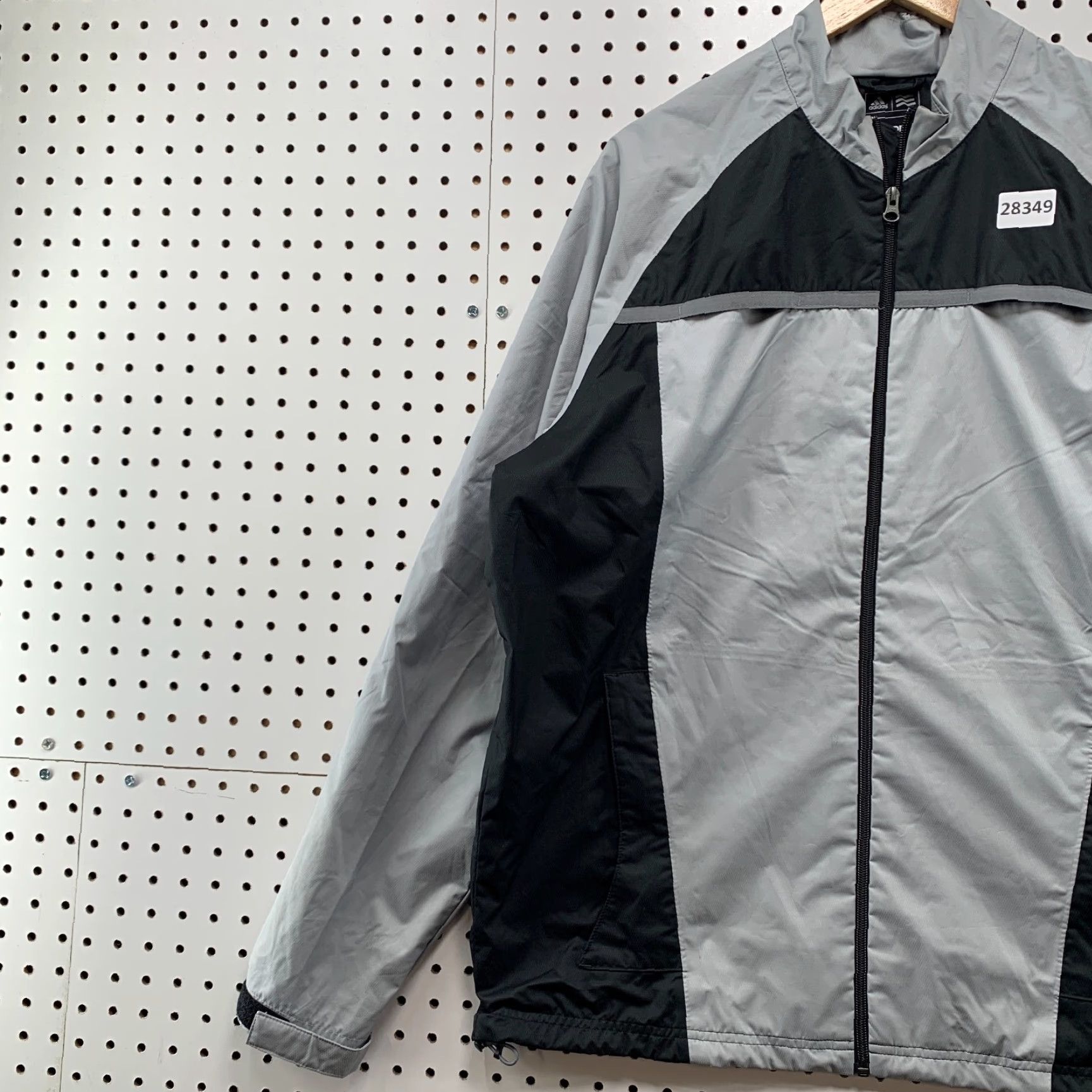 Adidas Adidas Golf Windbreaker Jacket Gray Black Clima Proof Mens L Vented 25x29 Jacket Size US L / EU 52-54 / 3 - 3 Thumbnail