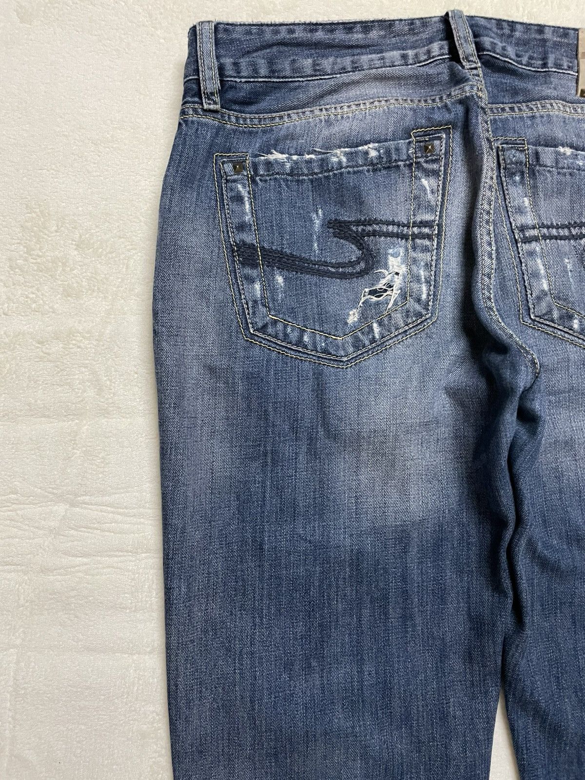 Japanese Brand Vintage Colin’s Distress Ripped Denim Jeans Size US 33 - 15 Thumbnail