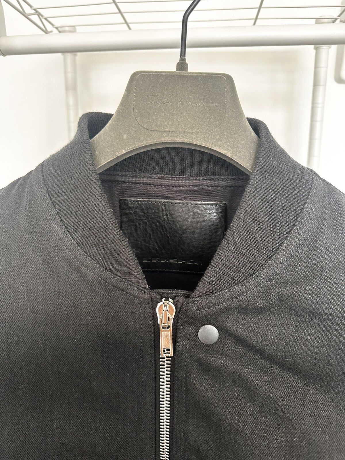 Rick Owens DRKSHDW JAPANESE DENIM FLIGHT BOMBER JACKET Size US XL / EU 56 / 4 - 4 Thumbnail
