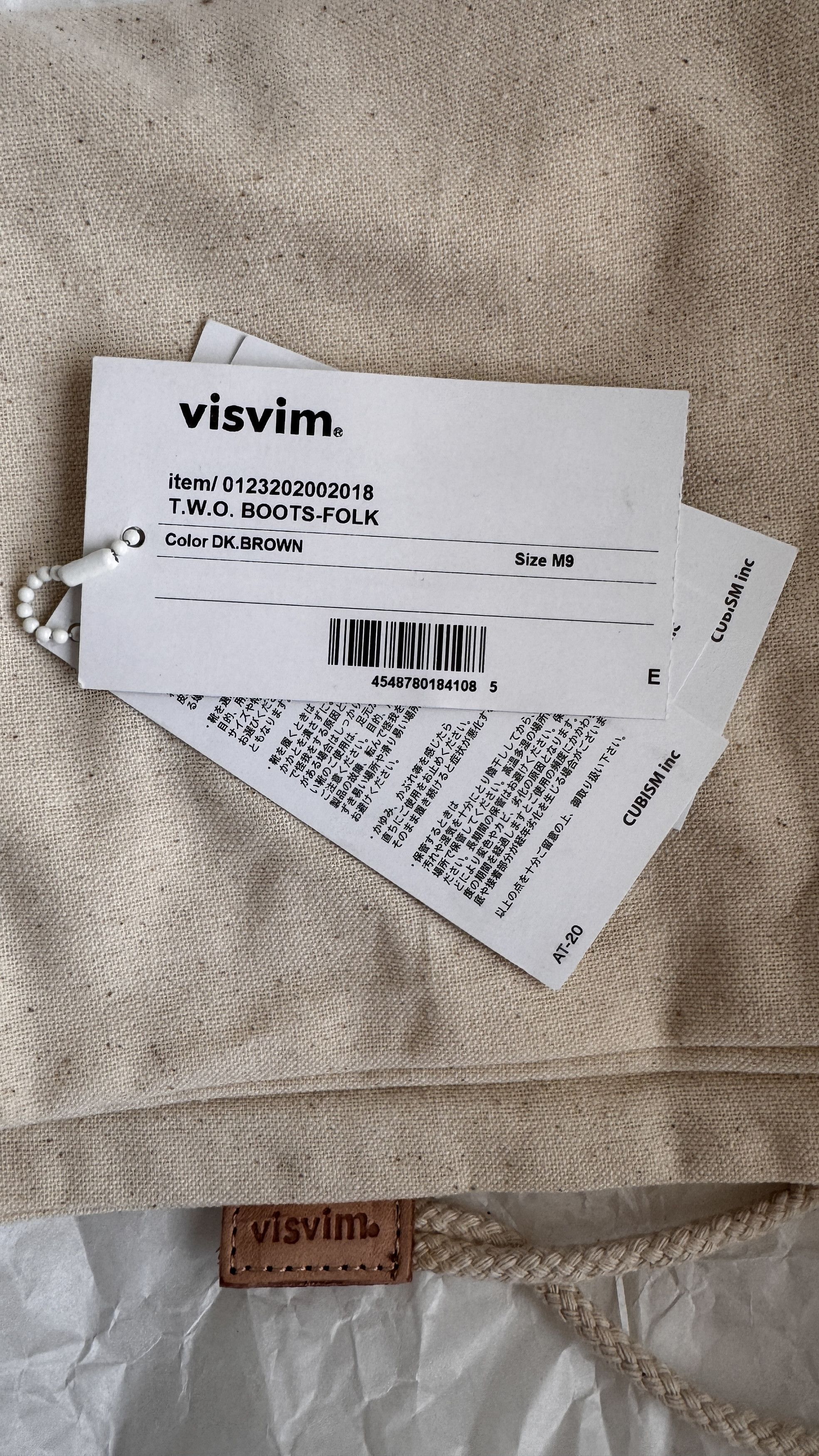 Visvim aa . M9 fits M8 . T.W.O. BOOTS FOLK . 0123202002018 Size US 9 / EU 42 - 20 Thumbnail