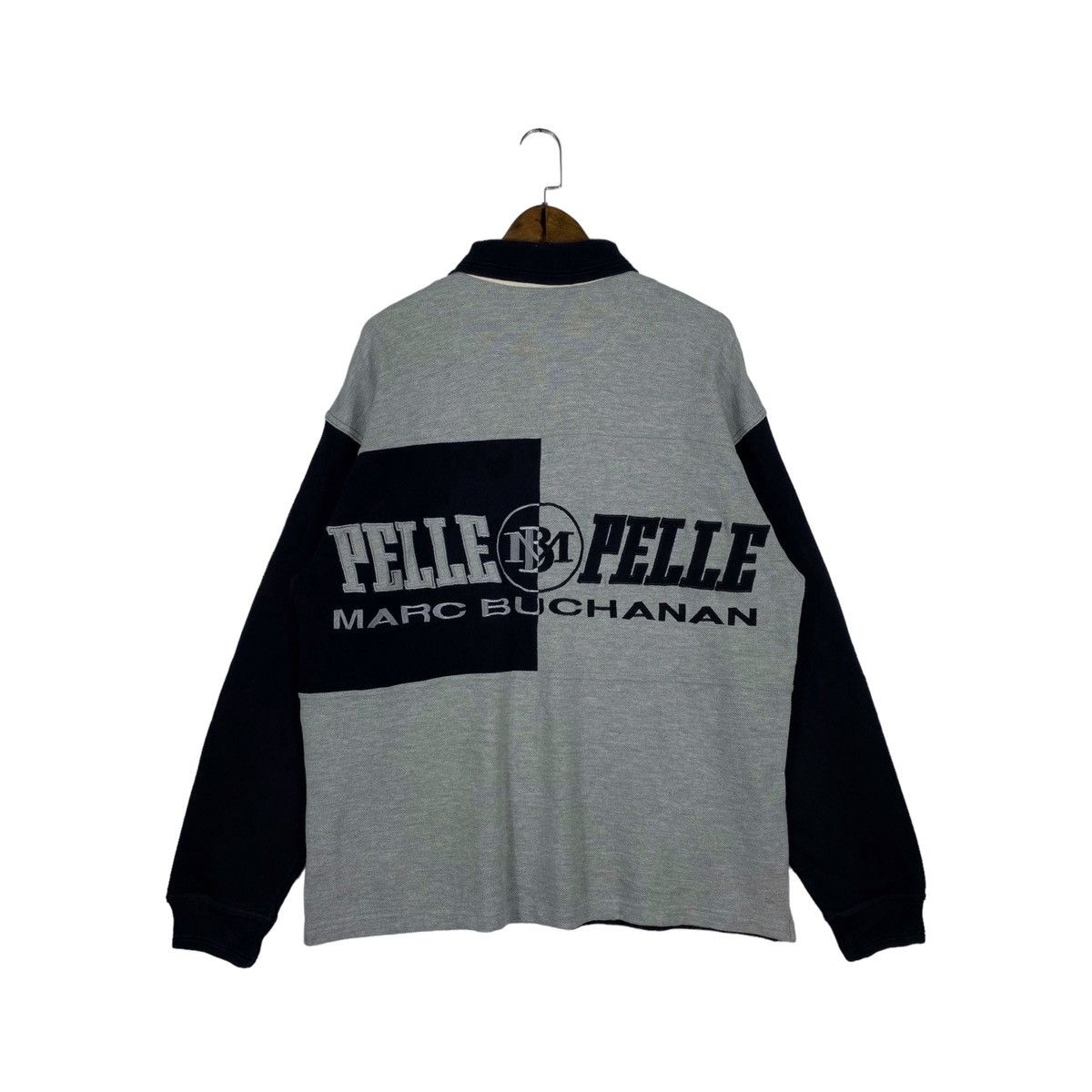 Marc Buchanan × Pelle Pelle × Vintage Vintage Pelle Pelle Marc Buchanan Rugby Polo Shirt Size US L / EU 52-54 / 3 - 1 Thumbnail