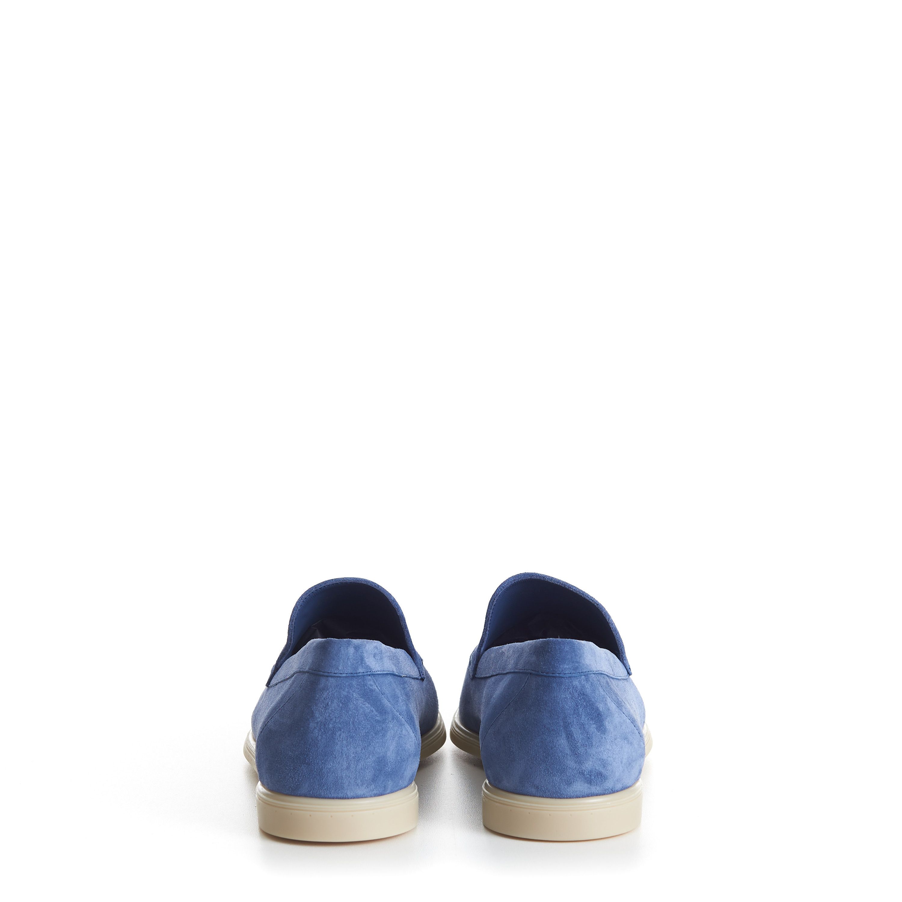 Stefano Ricci Blue Suede Slip-On Loafers - Eagle Head Application Size US 8 / EU 41 - 7 Thumbnail