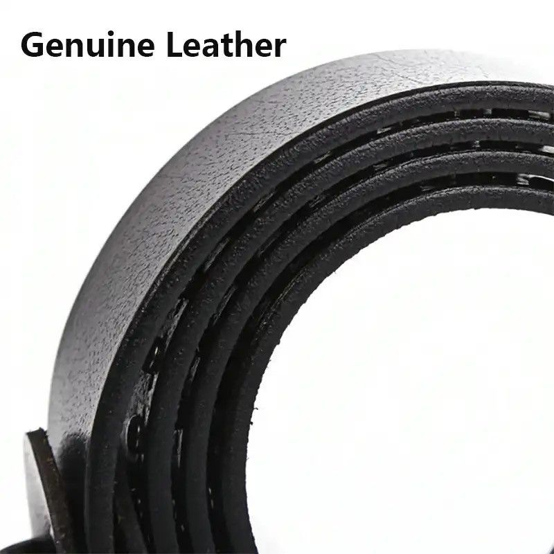 Leather × Vintage Genuine Leather Waistband Luxury Waist Rivet Retro Belts Size ONE SIZE - 4 Thumbnail