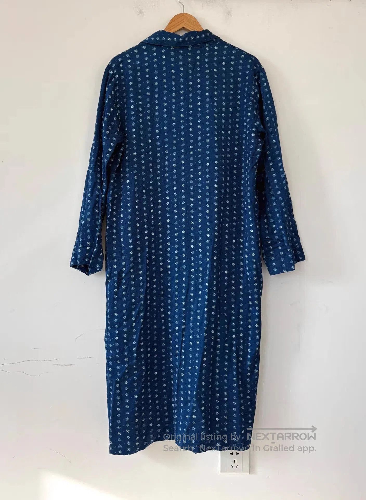 Blue Blue Japan Blue Floral Pattern Long Light Jacket. Size US M / EU 48-50 / 2 - 7 Thumbnail