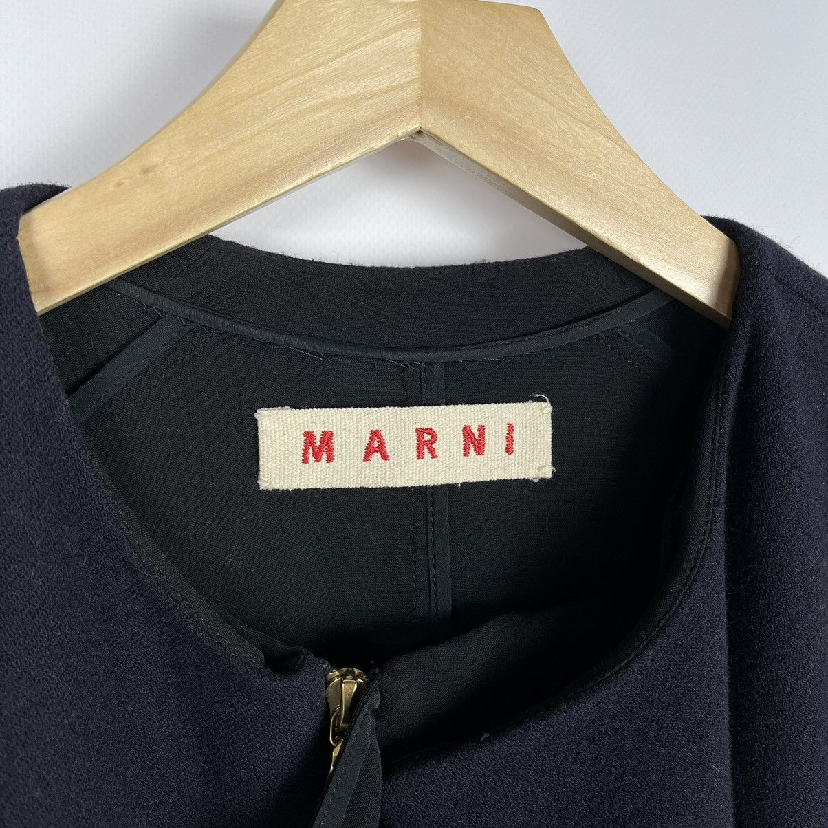 Marni Luxury Marni Navy & Black wool coat Size M / US 6-8 / IT 42-44 - 5 Thumbnail