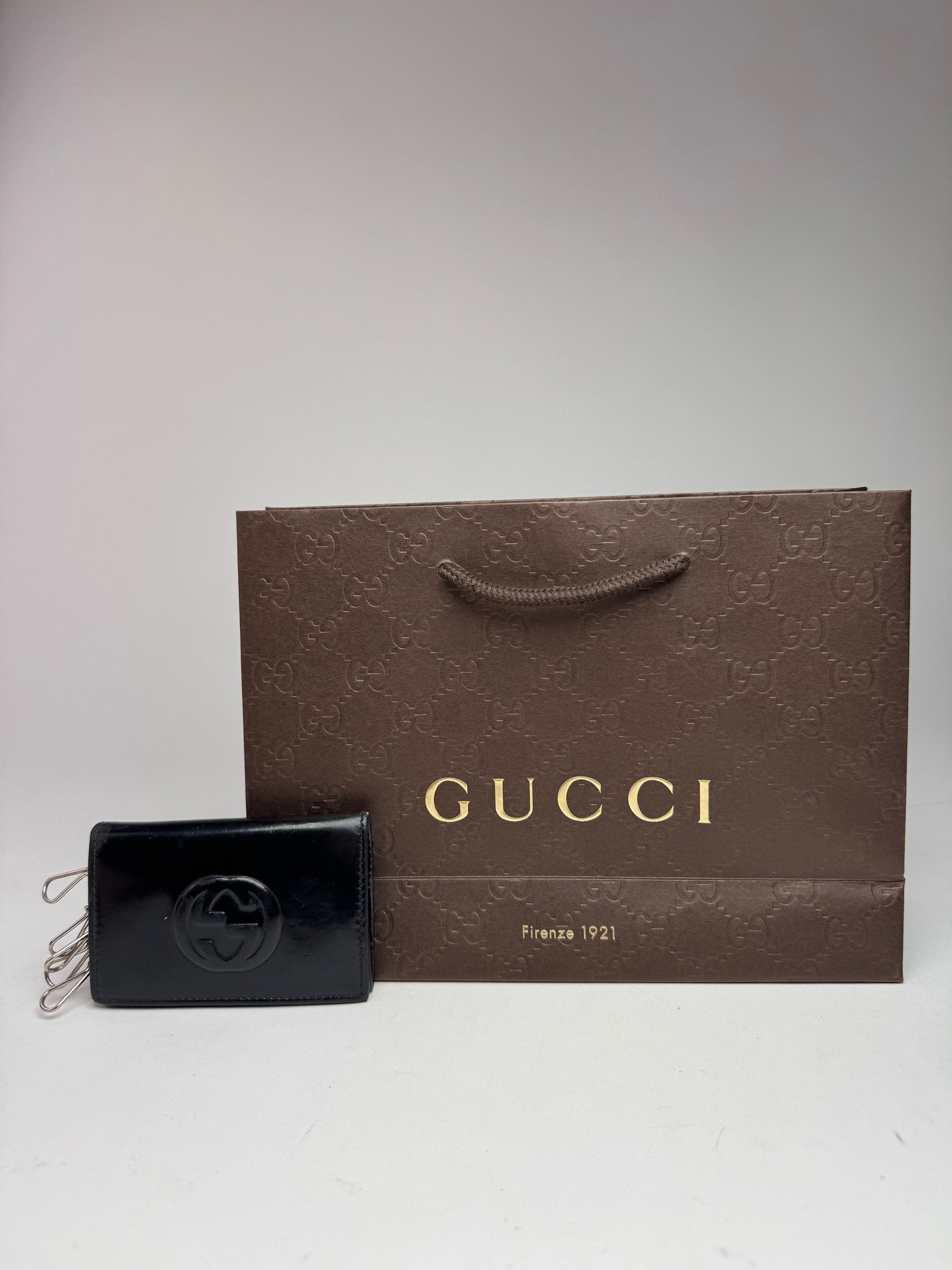 Gucci Vintage GG patent leather Key Holder black Size ONE SIZE - 1 Thumbnail