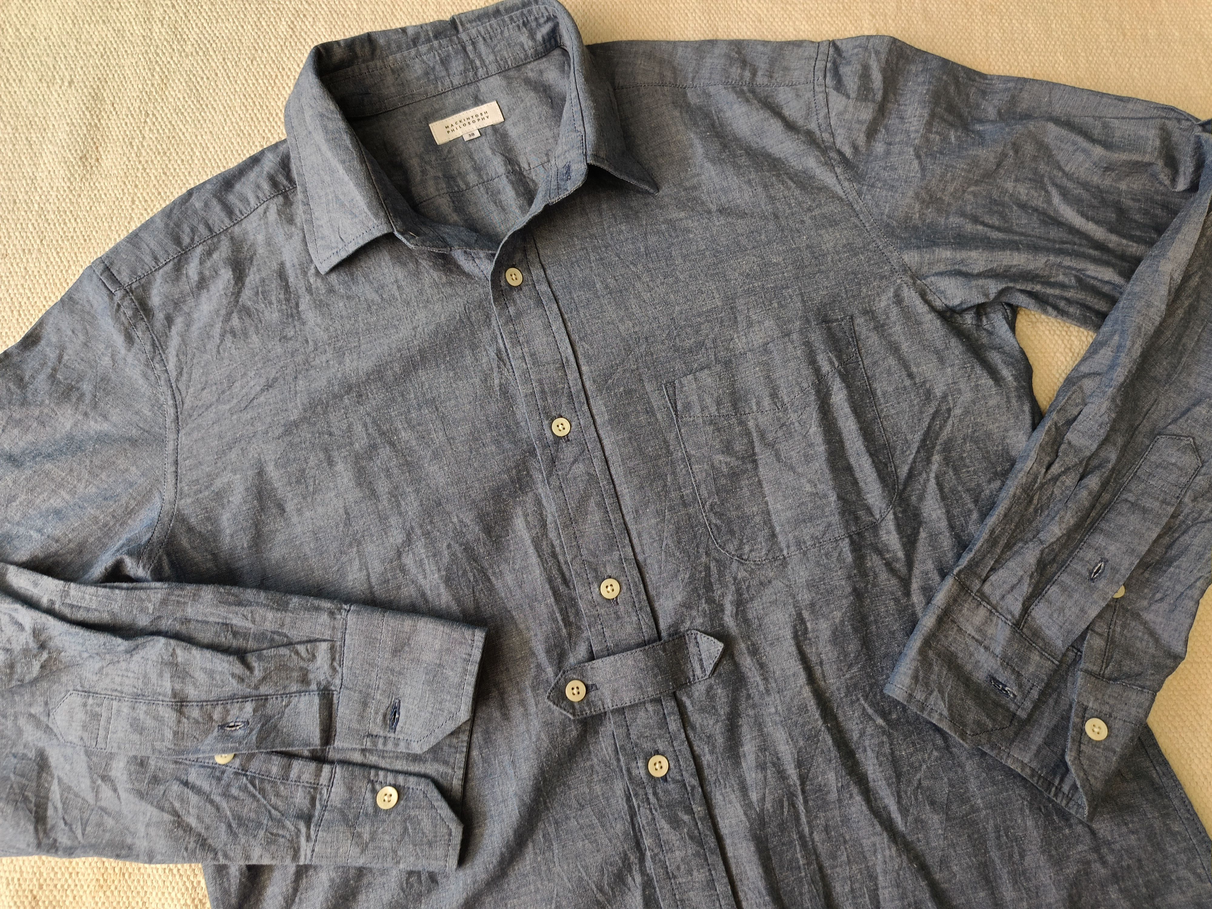Mackintosh Mackintosh Philosophy MP oxford blue 38 slim fit blue shirt Size US S / EU 44-46 / 1 - 2 Thumbnail