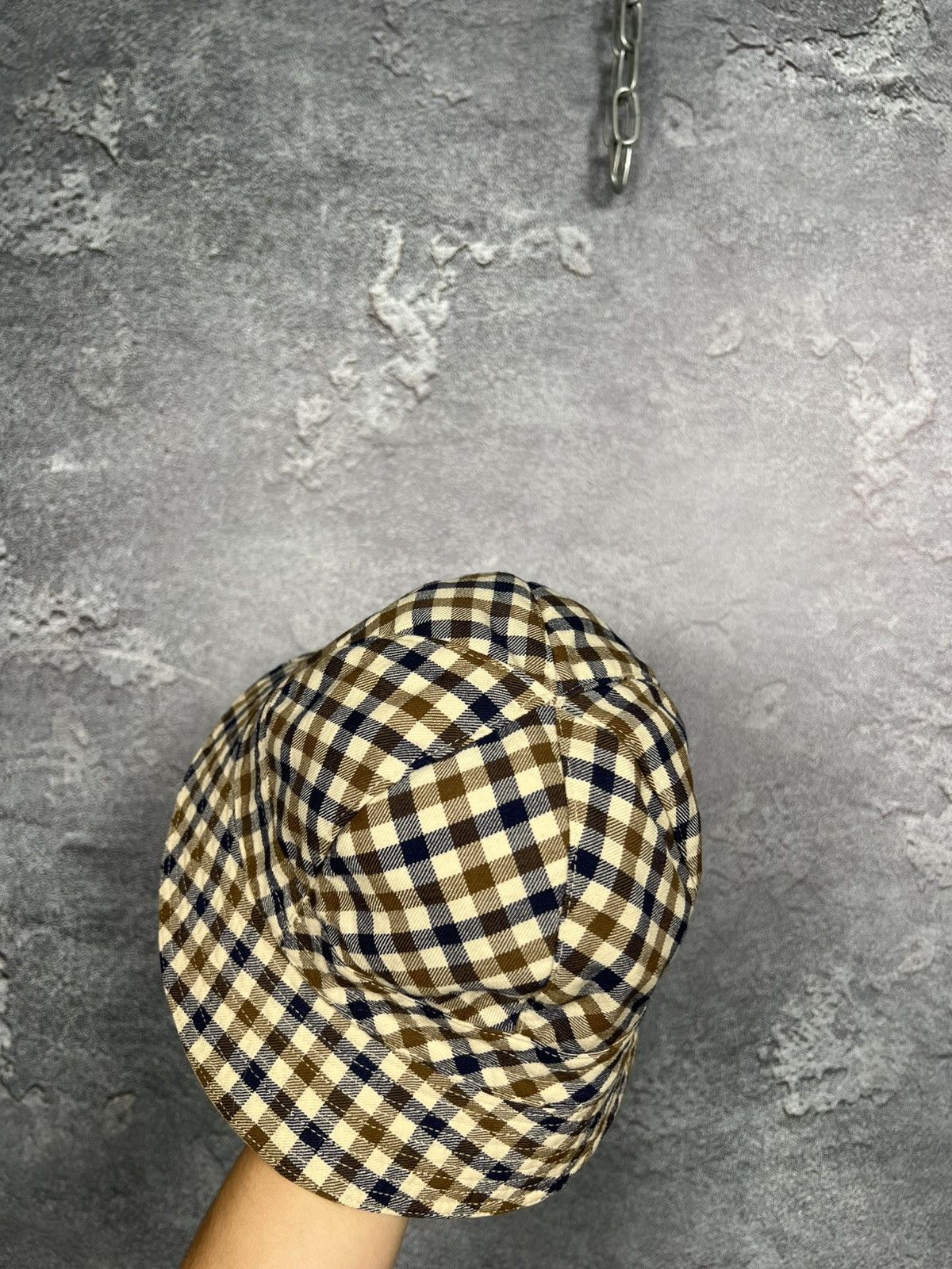 Aquascutum Vintage 90s Aquascutum Reversible Checkered Panama Hat Size ONE SIZE - 8 Thumbnail