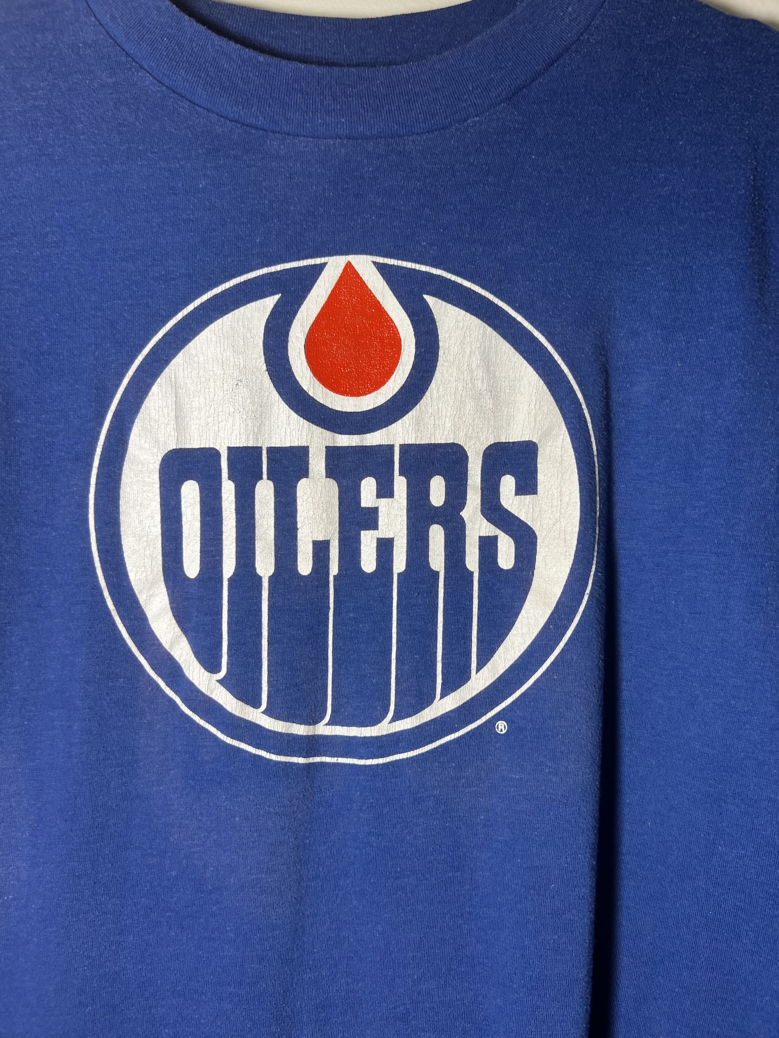 Vintage Vintage 1970's-1980's Oilers Hockey Team Sports Logo T-Shirt Size US M / EU 48-50 / 2 - 2 Thumbnail