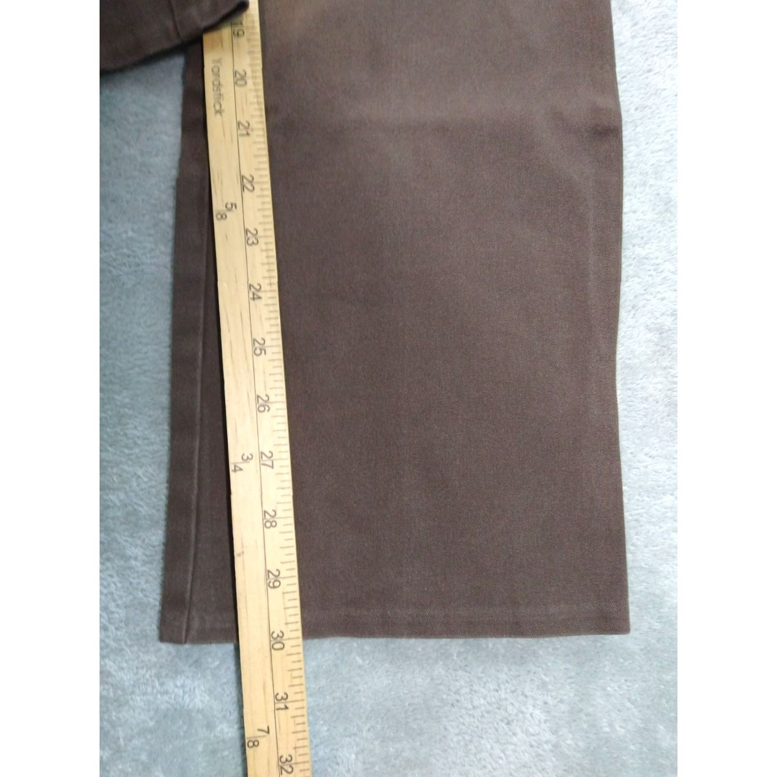 Ralph Lauren Ralph Lauren Pants Womens 12 Chino Straight Leg Flat Front High Rise Twill Brown Cotton 90s City Preppy Size 34" / US 12 / IT 48 - 5 Thumbnail