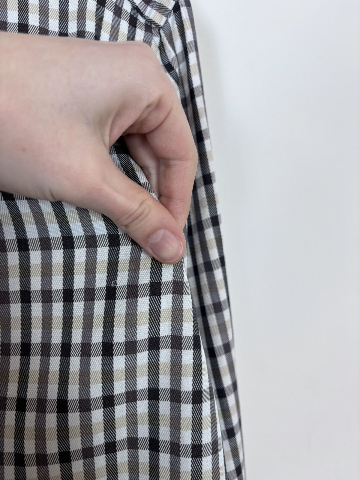 Tom Ford Tom Ford Men’s Gingham Check Dress Shirt Long Sleeve Size US M / EU 48-50 / 2 - 6 Thumbnail
