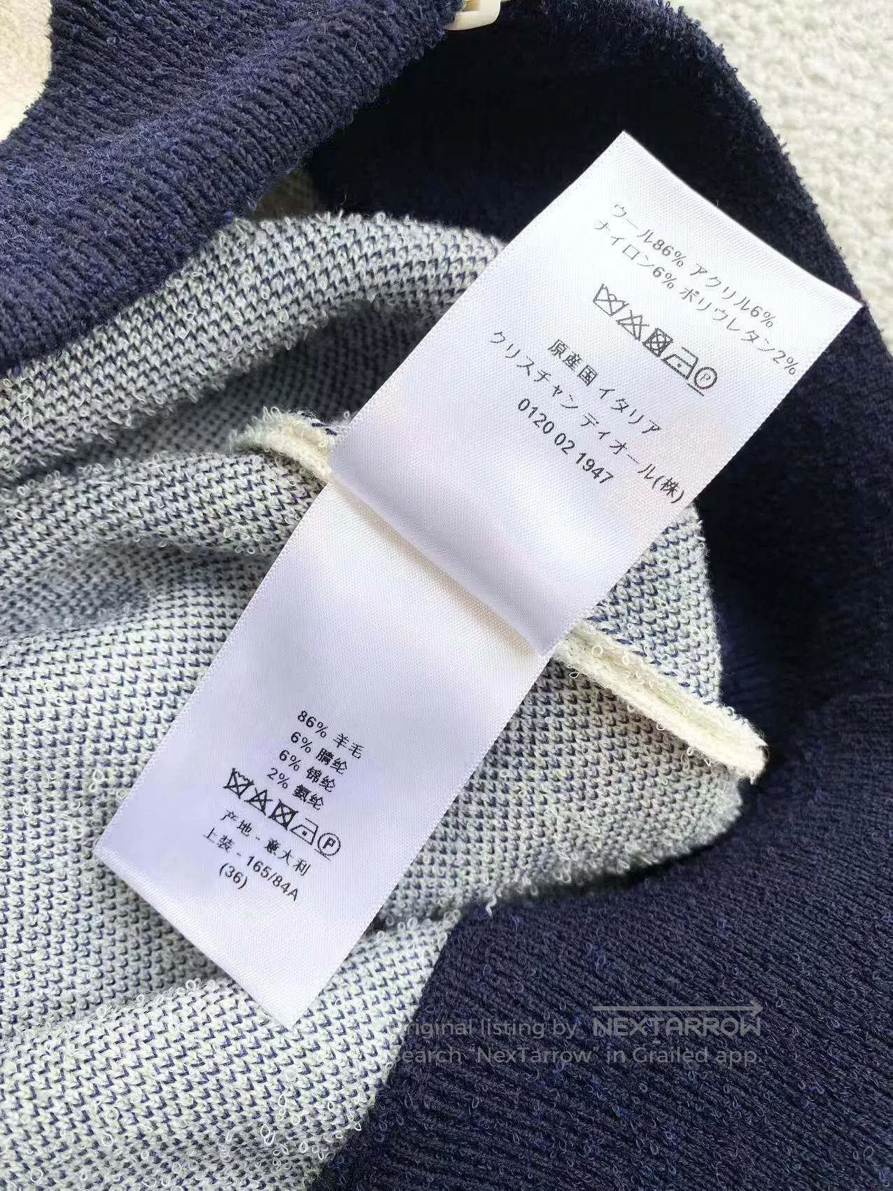 Dior Dior Color-blocked love letter intarsia wool stand-up coll Size XXS / US 00 / IT 34 - 6 Thumbnail