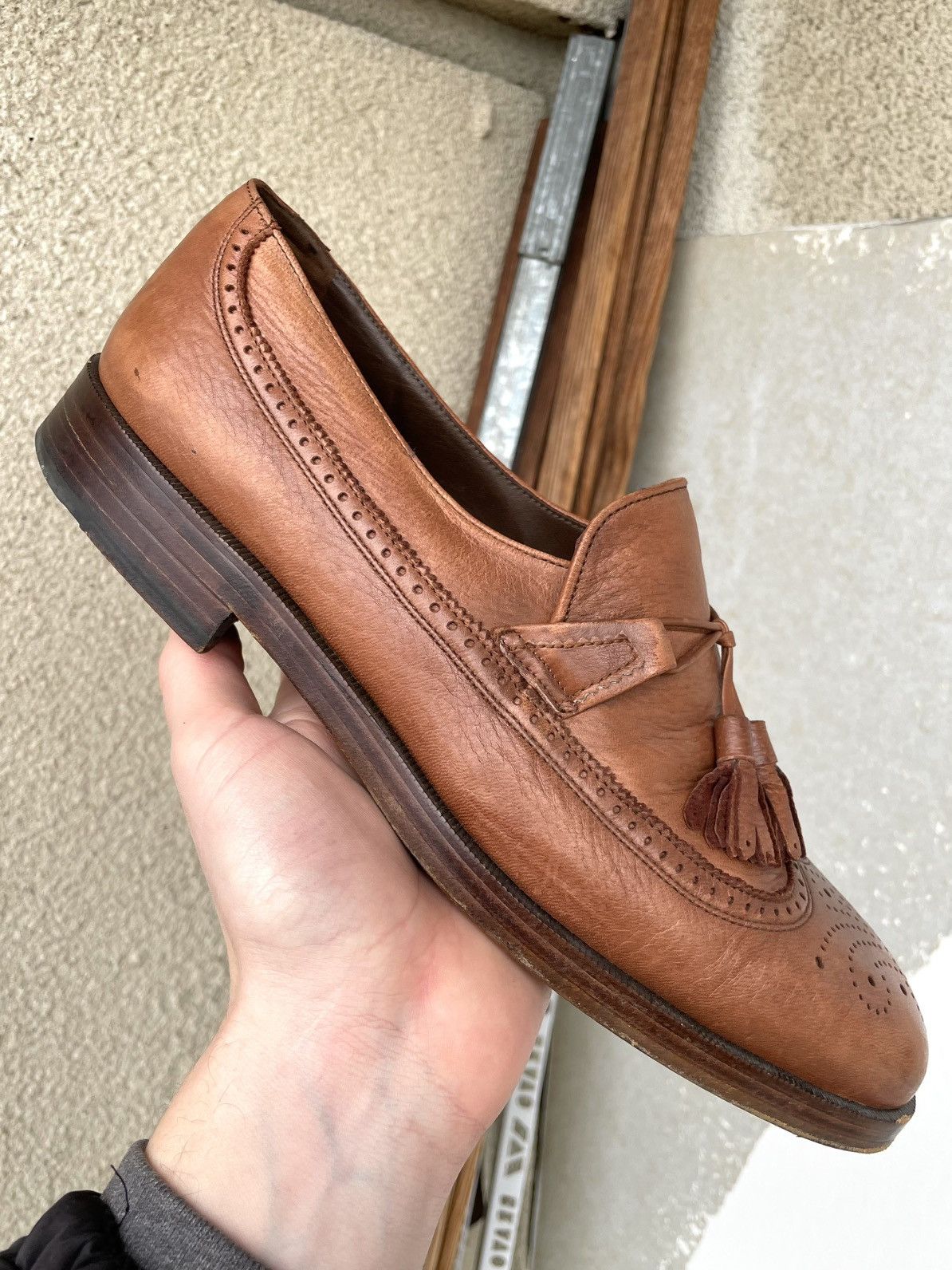 Bally Bally Suisse Leather Tassel Loafers Brogue Size 9.5 Brown Size US 9.5 / EU 42-43 - 14 Thumbnail