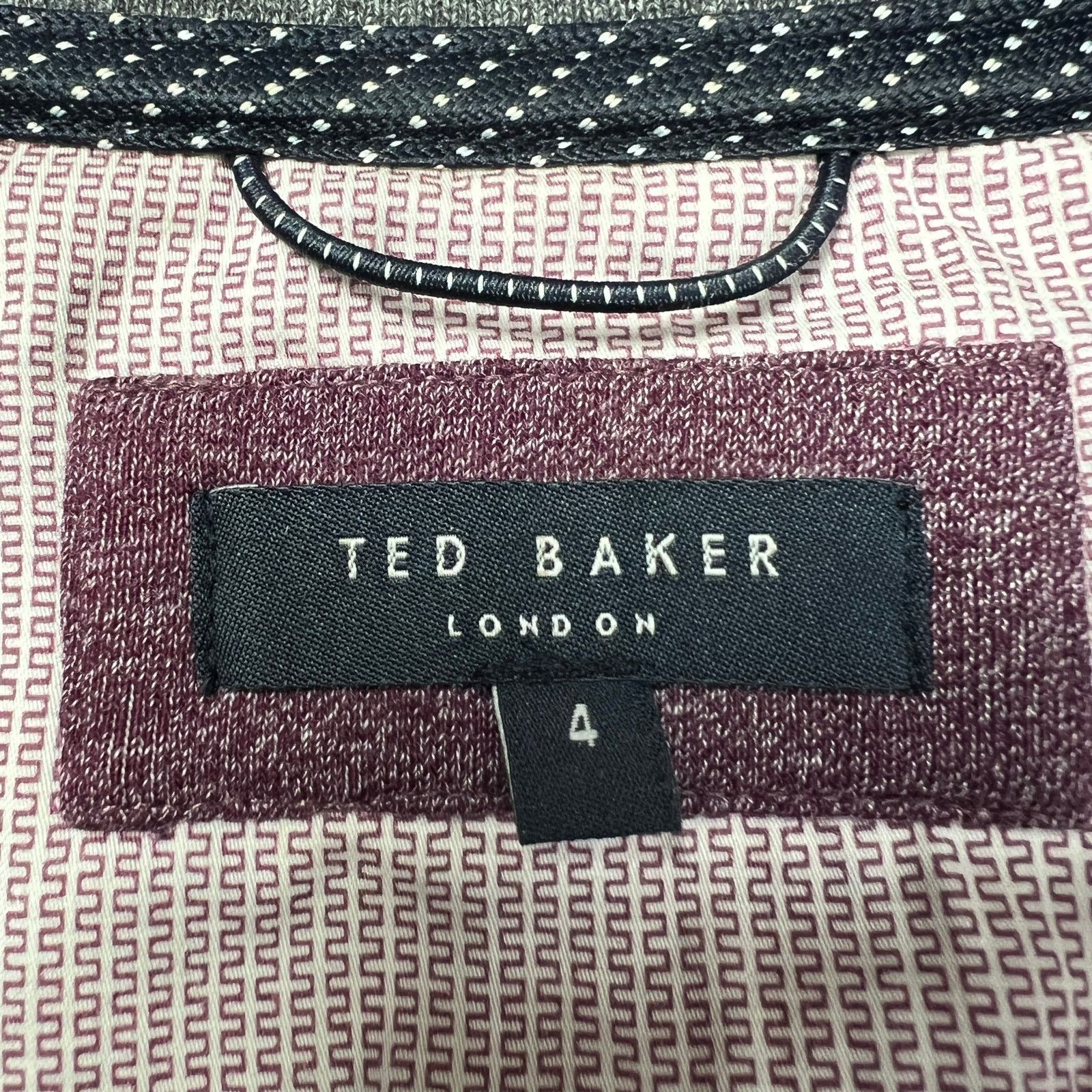 Ted Baker Ted Baker Envisa Zip Bomber Track Jacket Size 4 L Slim Plum Size US L / EU 52-54 / 3 - 4 Thumbnail
