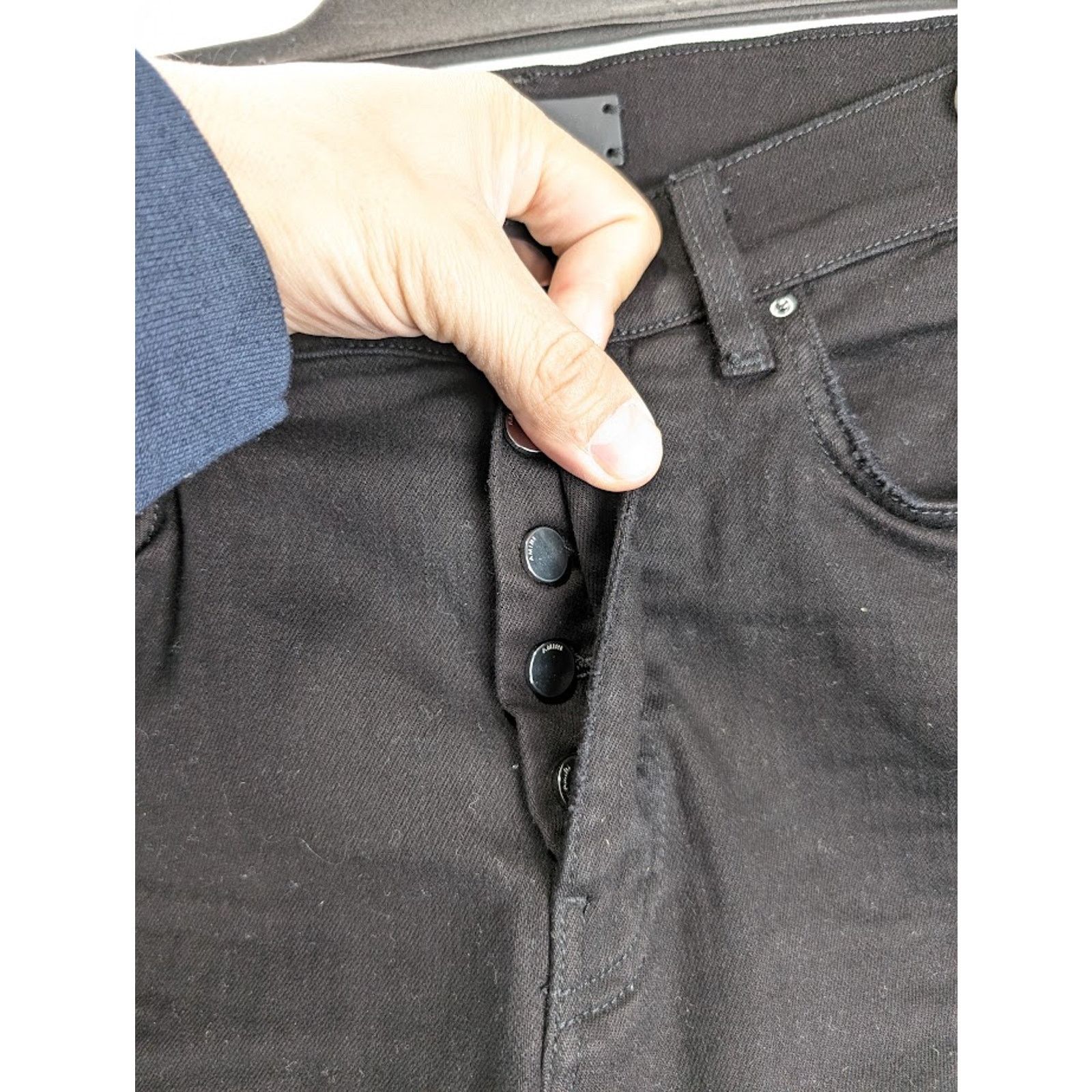 Amiri o1rshd1 MX1 Bandana Jeans in Black Size US 33 - 10 Thumbnail