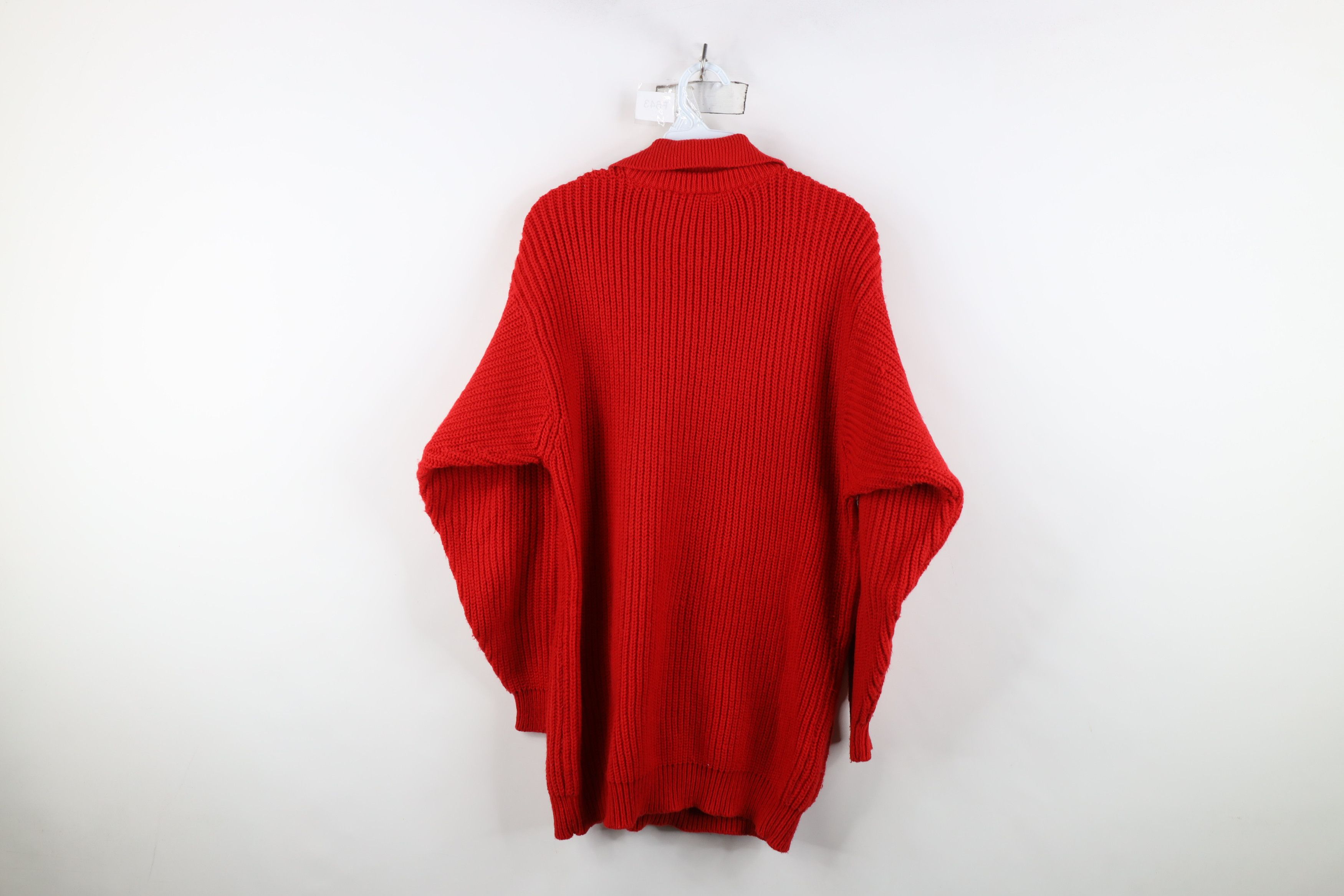 Vintage Vintage 90s Streetwear Oversized Ribbed Collared Sweater Size M / US 6-8 / IT 42-44 - 9 Thumbnail