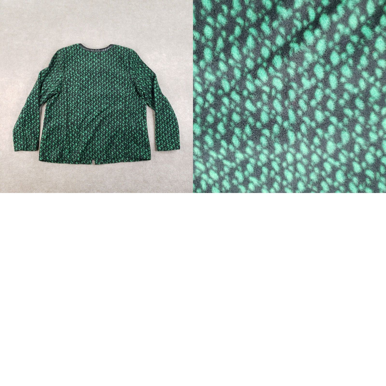Bob Mackie Bob Mackie Sweater Womens Large Green Full Zip Pockets Shirt Mens Girls Boys Size L / US 10 / IT 46 - 8 Thumbnail