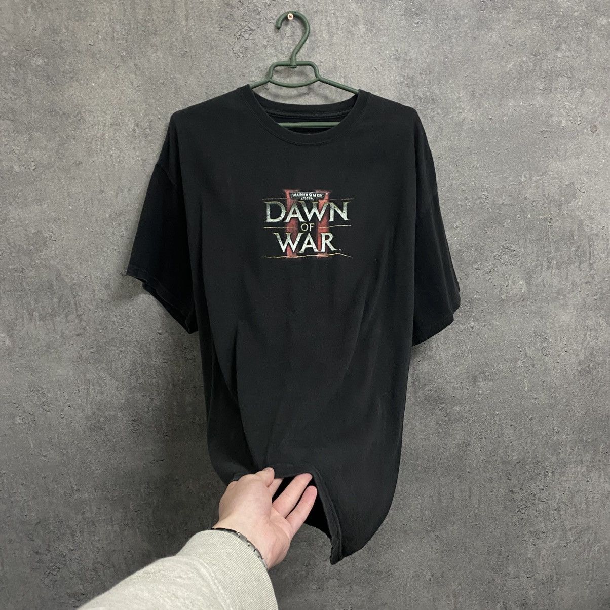 Vintage Vintage Warhammer 40000 Dawn Of War Promo Game Black T-Shirt Size US XL / EU 56 / 4 - 3 Thumbnail