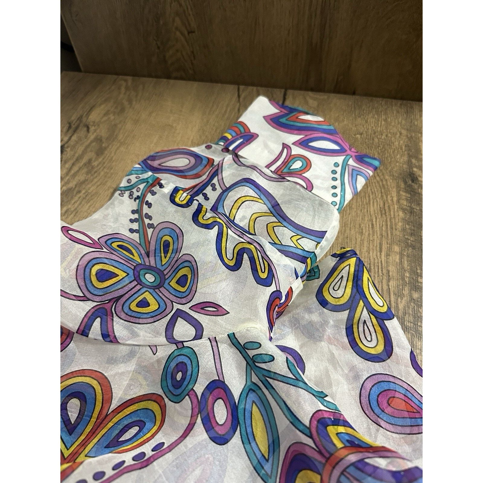 Louis Vuitton Louis Vuitton Abstract Floral Women’s Silk Shirt Brooches Size M / US 6-8 / IT 42-44 - 16 Thumbnail