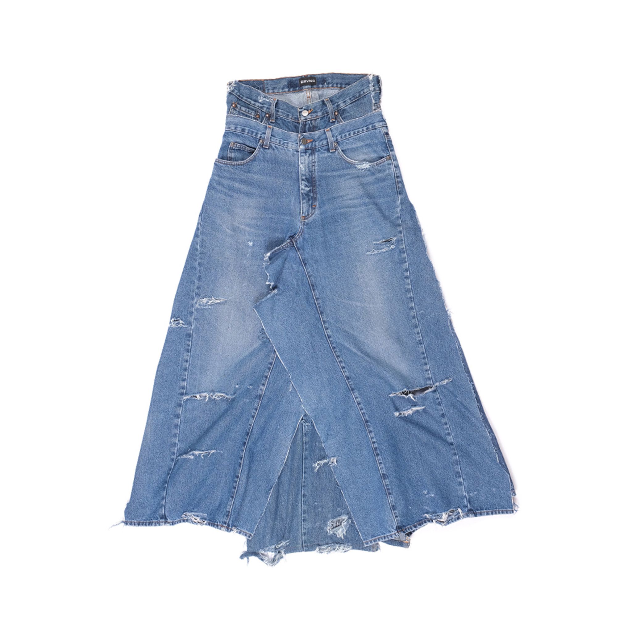 Italia Independent DOUBLE WAISTBAND DENIM SKIRT Size 28" / US 6 / IT 42 - 1 Thumbnail