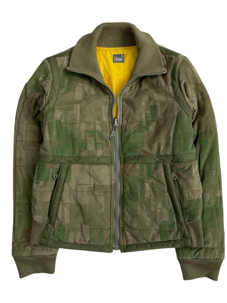Diesel Diesel Green Camouflage-Patterned Reversible Bomber Jacket Size XS / US 0-2 / IT 36-38 - 1 Thumbnail